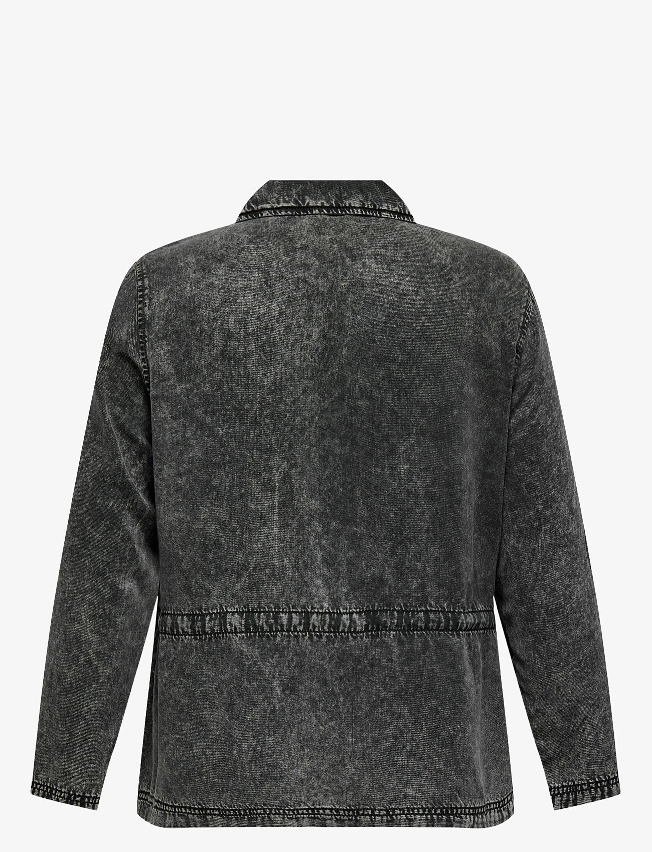 ONLY Carmakoma - CARKENYA LIFE ACID WASH JACKET OTW - pikkade varrukatega särgid - black - 2