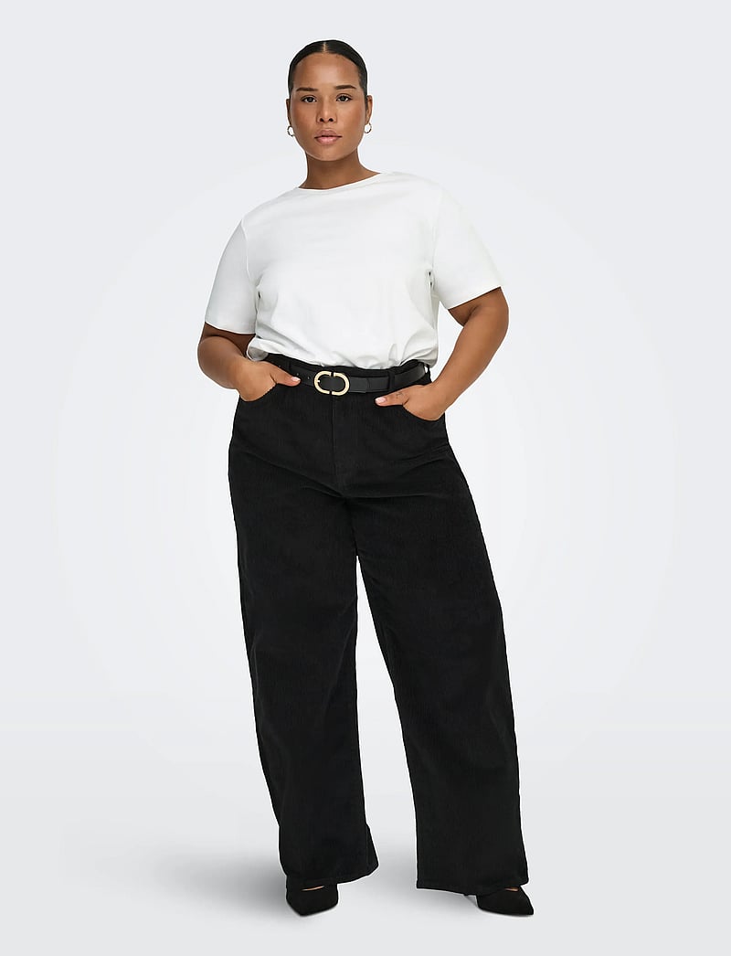 ONLY Carmakoma - CARJEN SS JEANS TEE JRS NOOS - t-shirts - bright white - 4