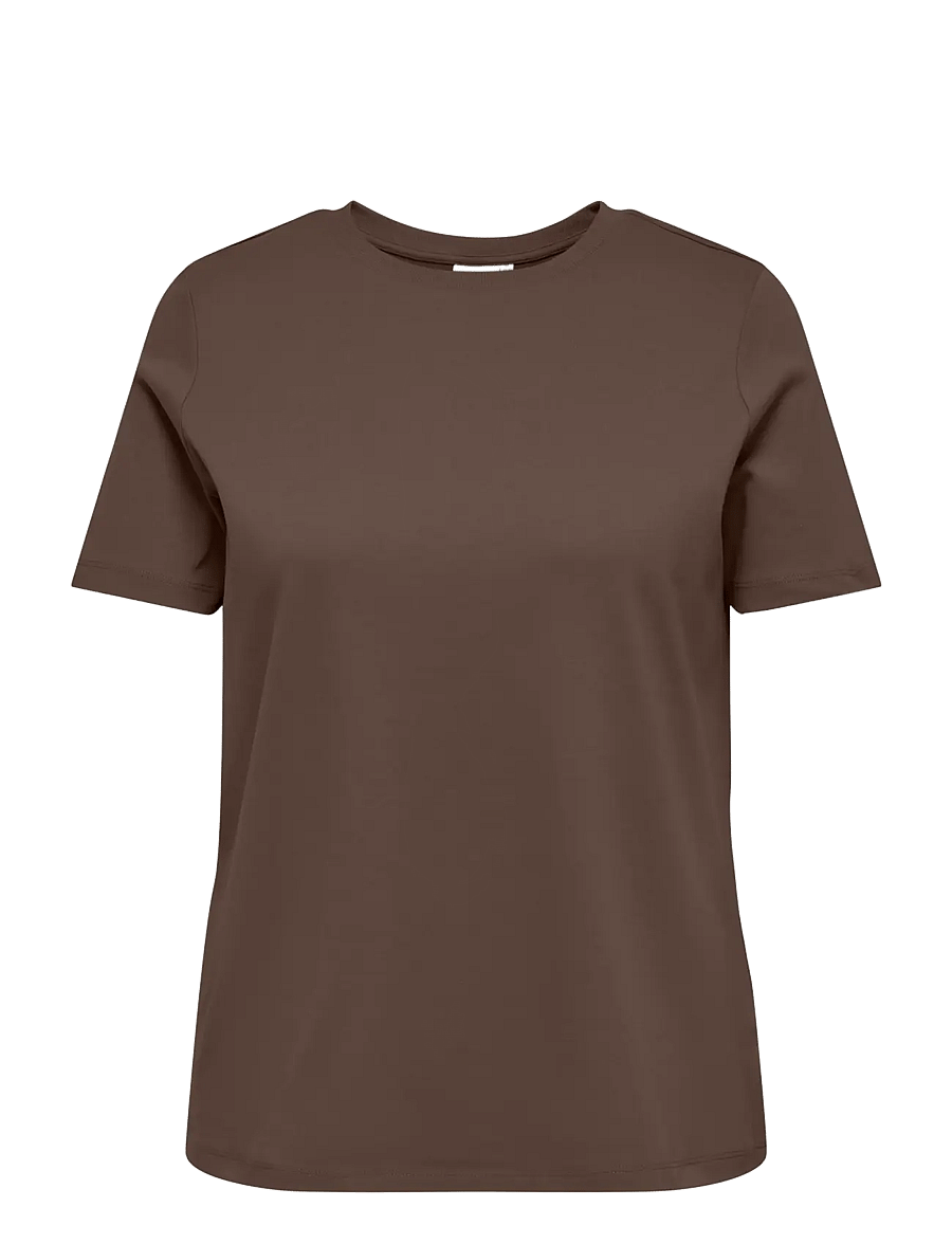 ONLY Carmakoma - CARJEN S/S JEANS TEE JRS NOOS - chocolate martini - 1