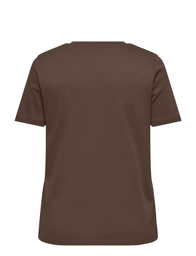 ONLY Carmakoma - CARJEN S/S JEANS TEE JRS NOOS - t-shirts - chocolate martini - 2