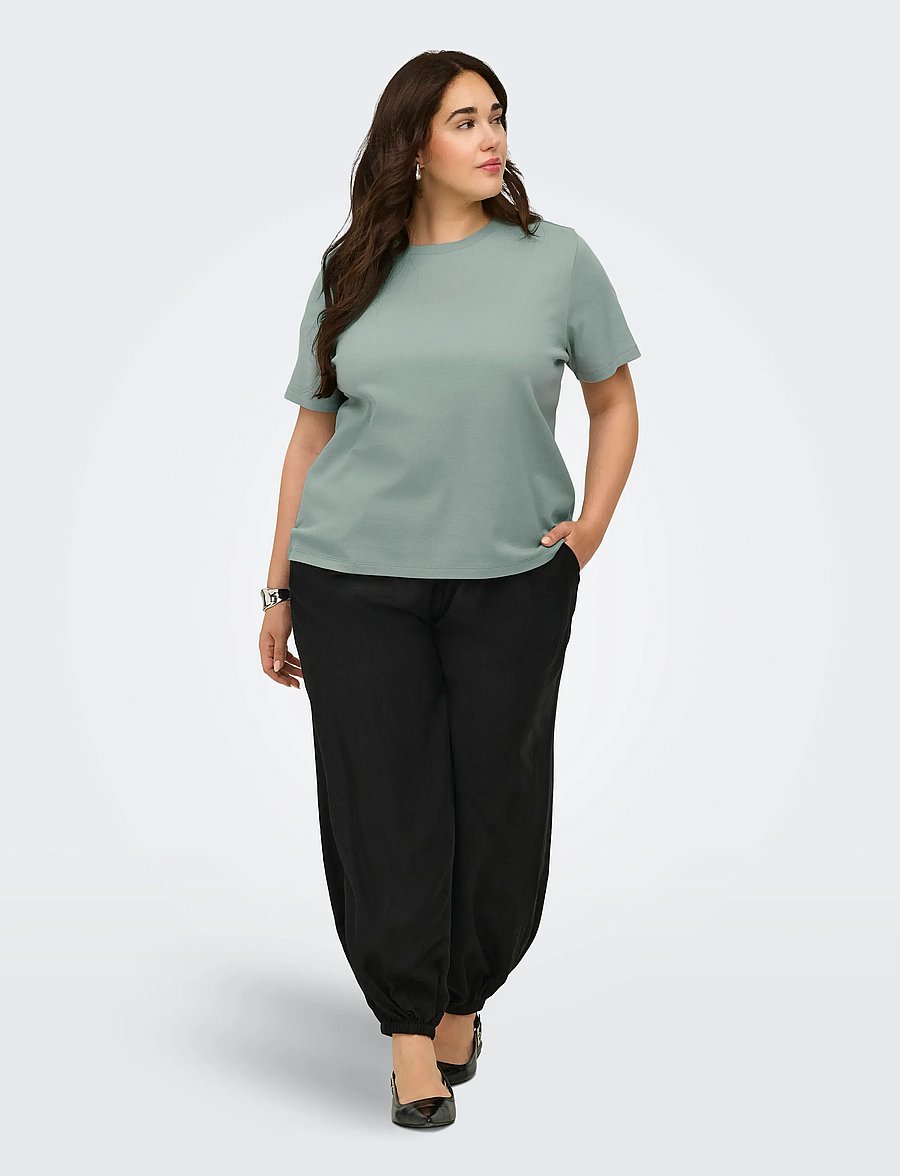 ONLY Carmakoma - CARJEN S/S JEANS TEE JRS NOOS - jadeite - 4