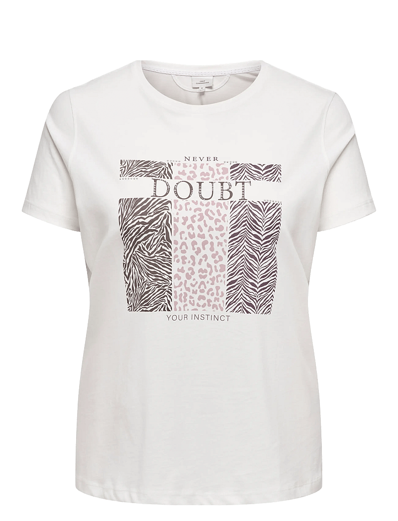 ONLY Carmakoma - CARBRINNA LIFE SS REG TEE JRS - t-shirts - cloud dancer - 1