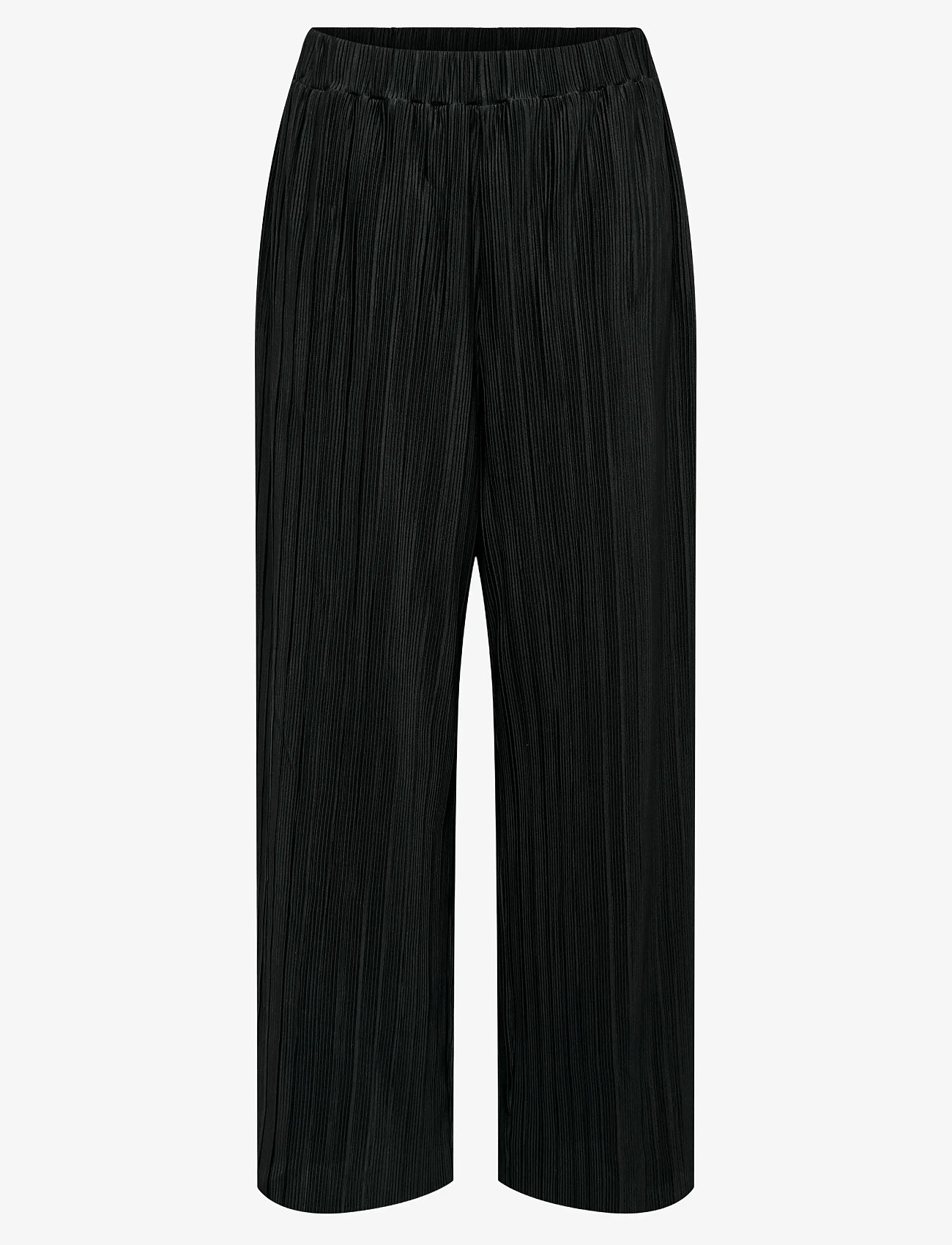 ONLY Carmakoma - CARRAVENNA PLISSE PANT JRS NOOS - straight leg trousers - black - 0