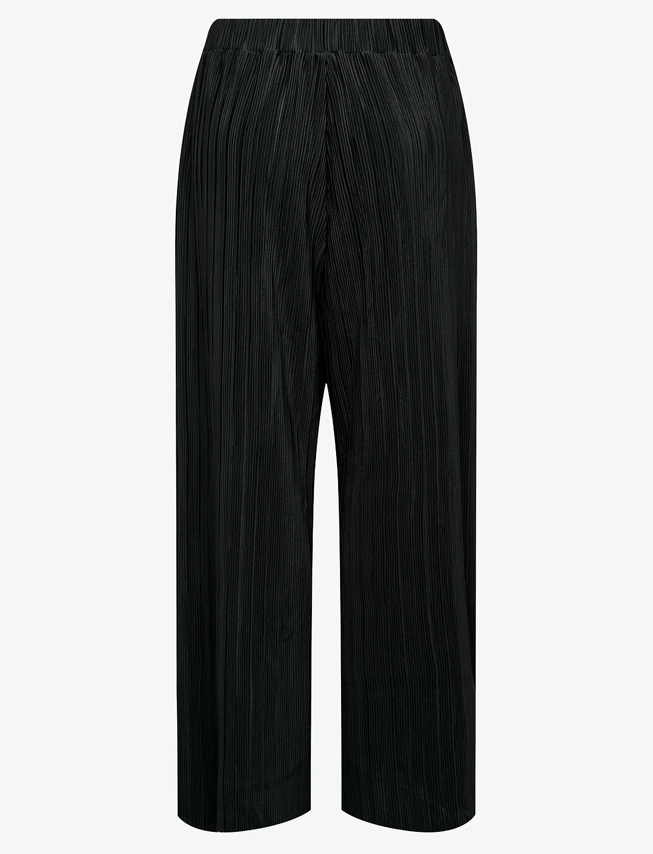 ONLY Carmakoma - CARRAVENNA PLISSE PANT JRS NOOS - straight leg trousers - black - 1