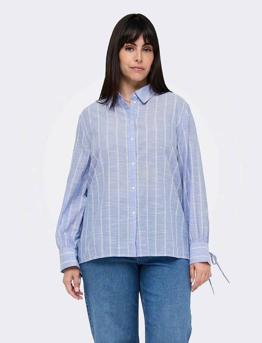 ONLY Carmakoma - CARCATTALINA LS SHIRT YD WVN - soft chambray - 0