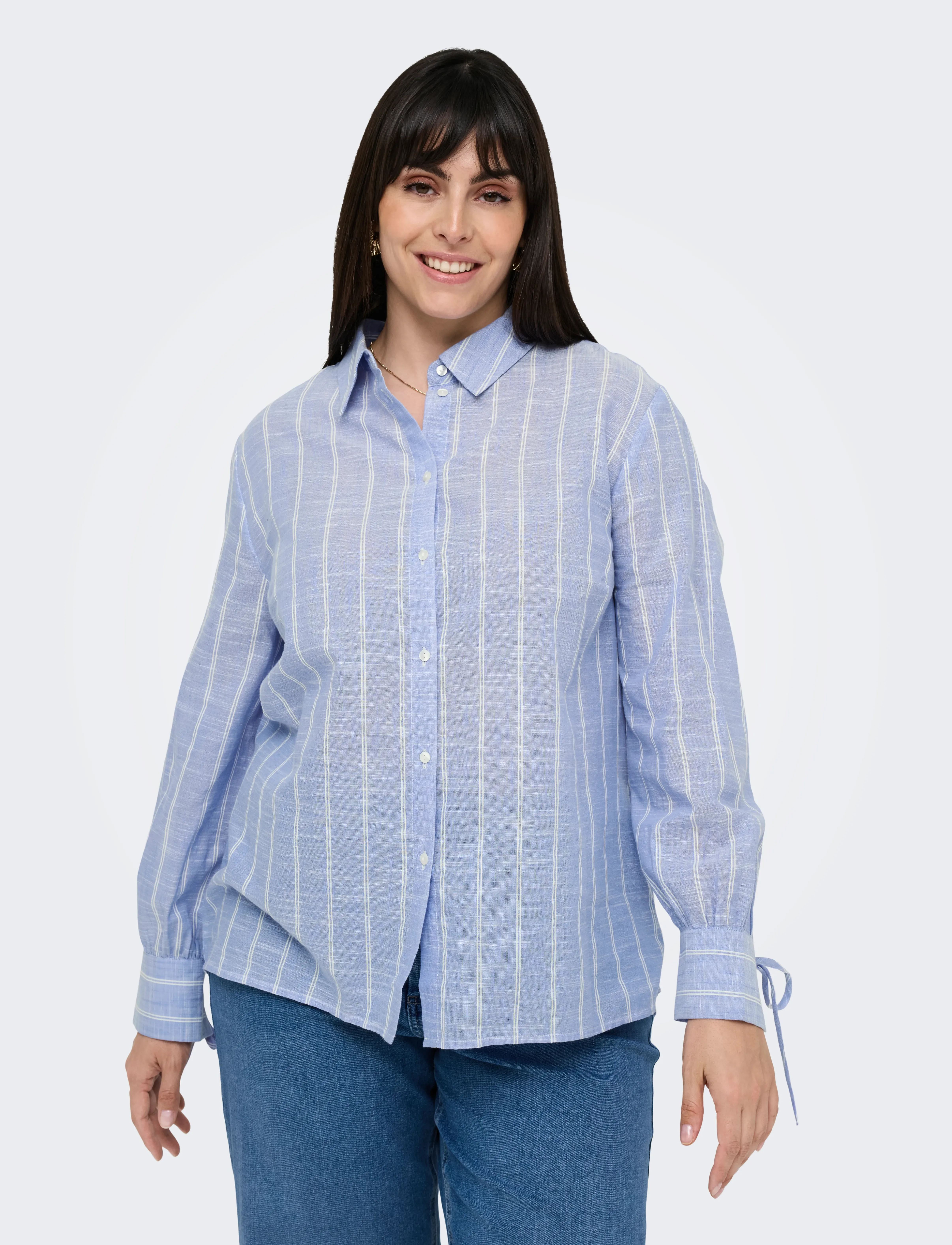 ONLY Carmakoma - CARCATTALINA LS SHIRT YD WVN - soft chambray - 5