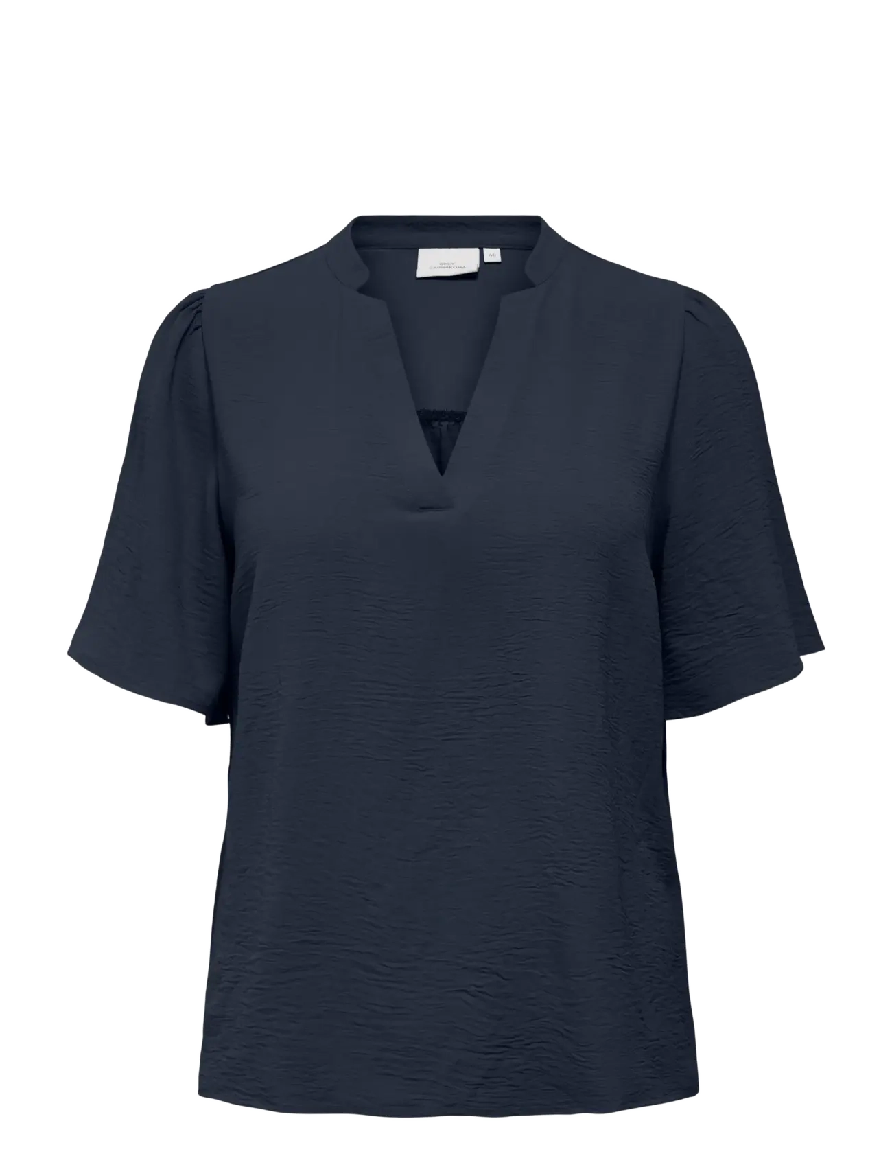 ONLY Carmakoma CARNOEMI 2/4 V-NECK BLOUSE WVN - Bluser & Skjorter - NAVY BLAZER / navy