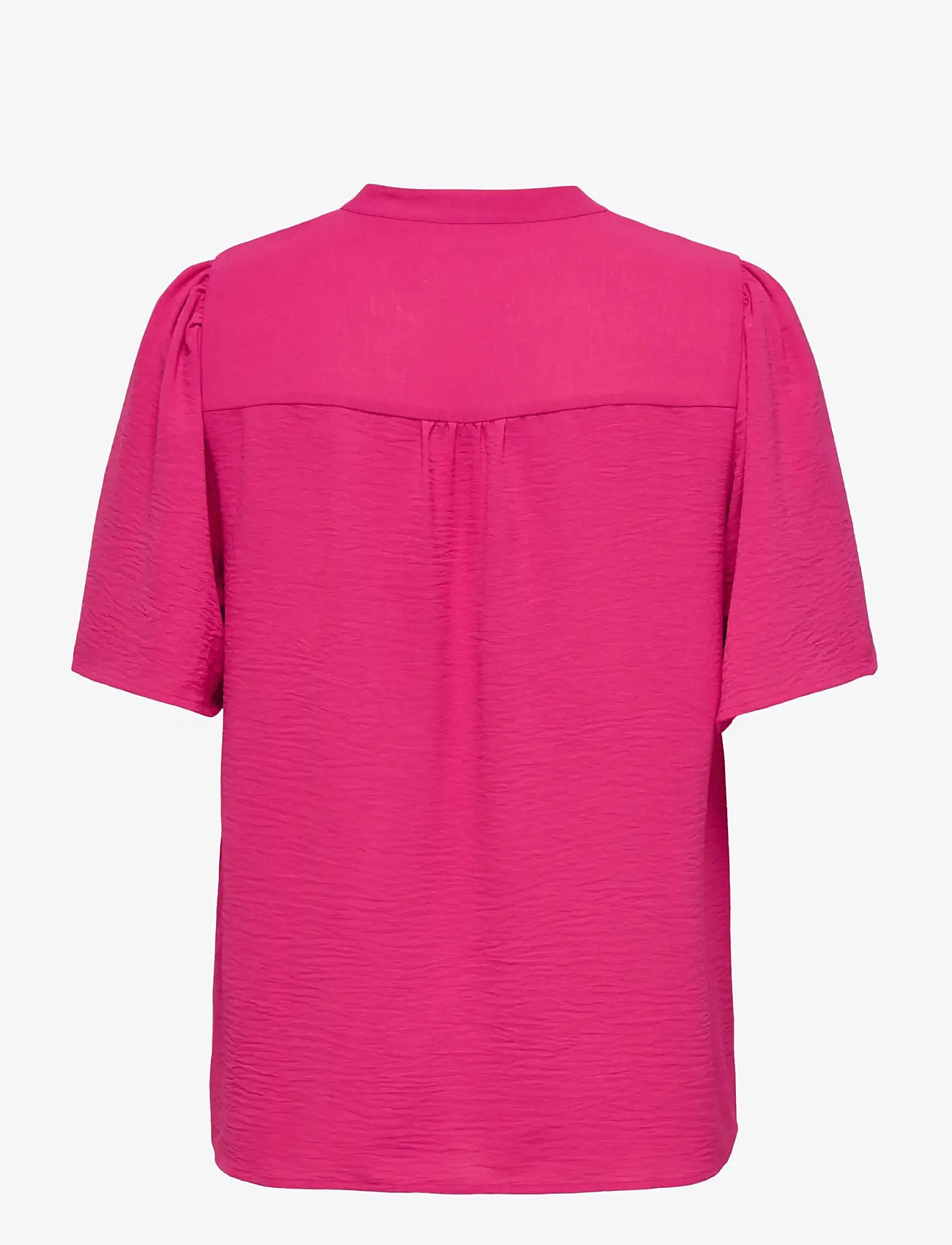 ONLY Carmakoma - CARNOEMI 2/4 V-NECK BLOUSE WVN - kurzämlige blusen - pink yarrow - 2