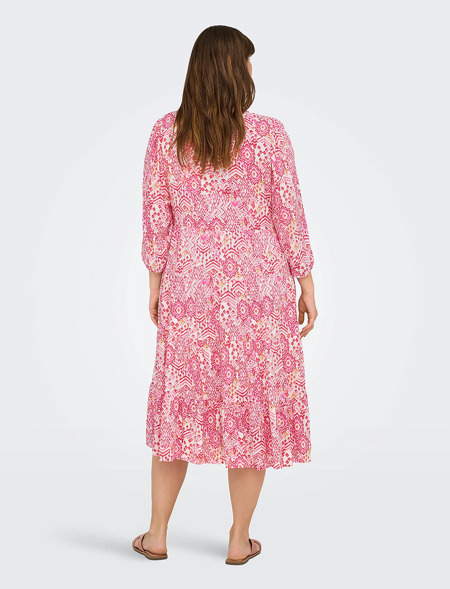 ONLY Carmakoma - CARMILANA 3/4 DRESS WVN NOOS - sommerkjoler - cloud dancer - 3