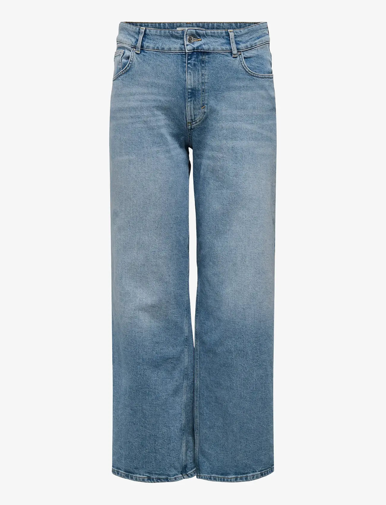 ONLY Carmakoma - CARJUICY HW WIDE LEG REA365 NOOS - brede jeans - medium blue denim - 1