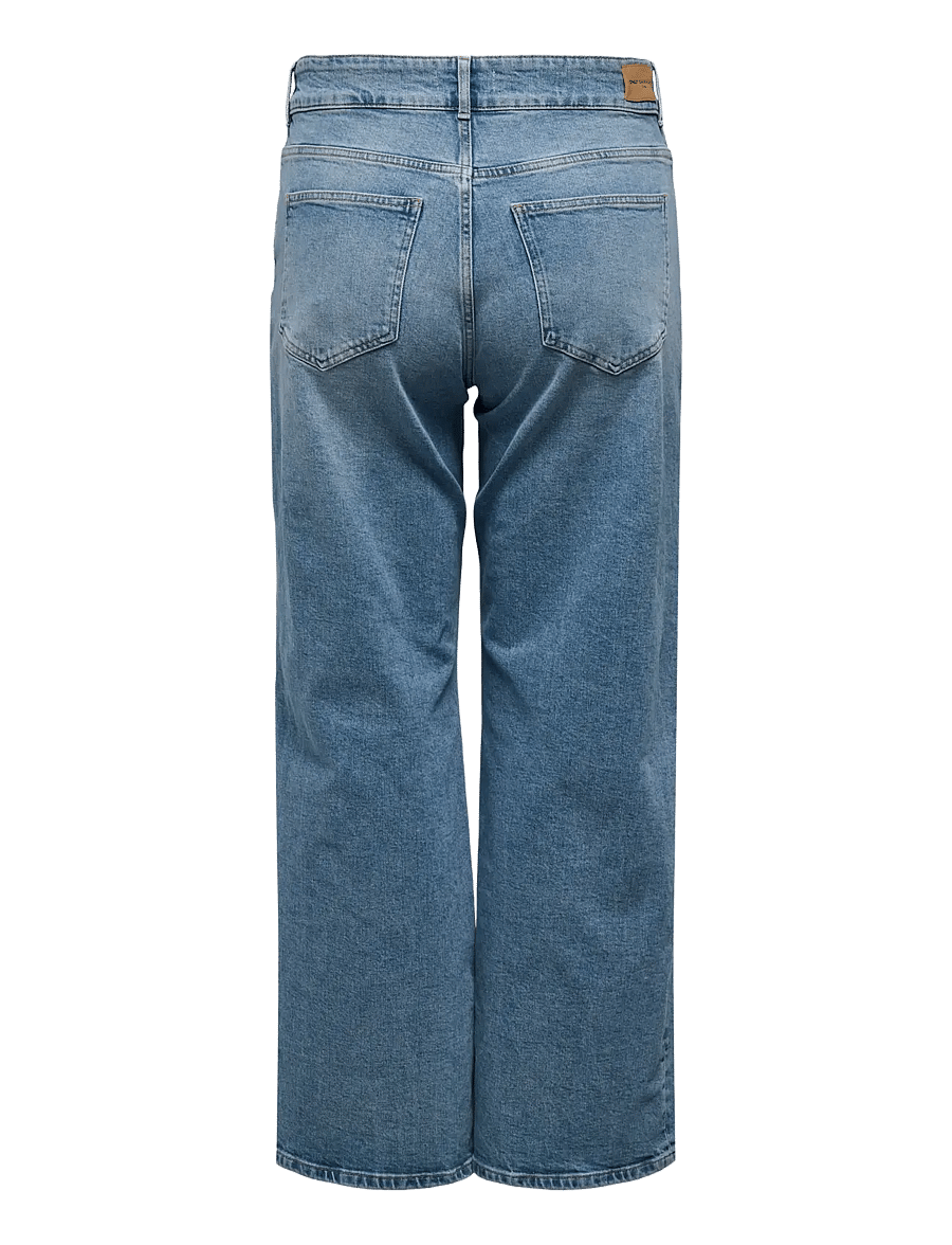 ONLY Carmakoma - CARJUICY HW WIDE LEG REA365 NOOS - brede jeans - medium blue denim - 2