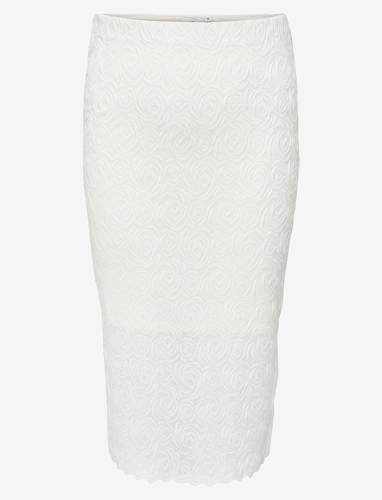 ONLY Carmakoma - CARROSIL CALF LACE SLIT SKIRT JRS - midi kjolar - cloud dancer - 1