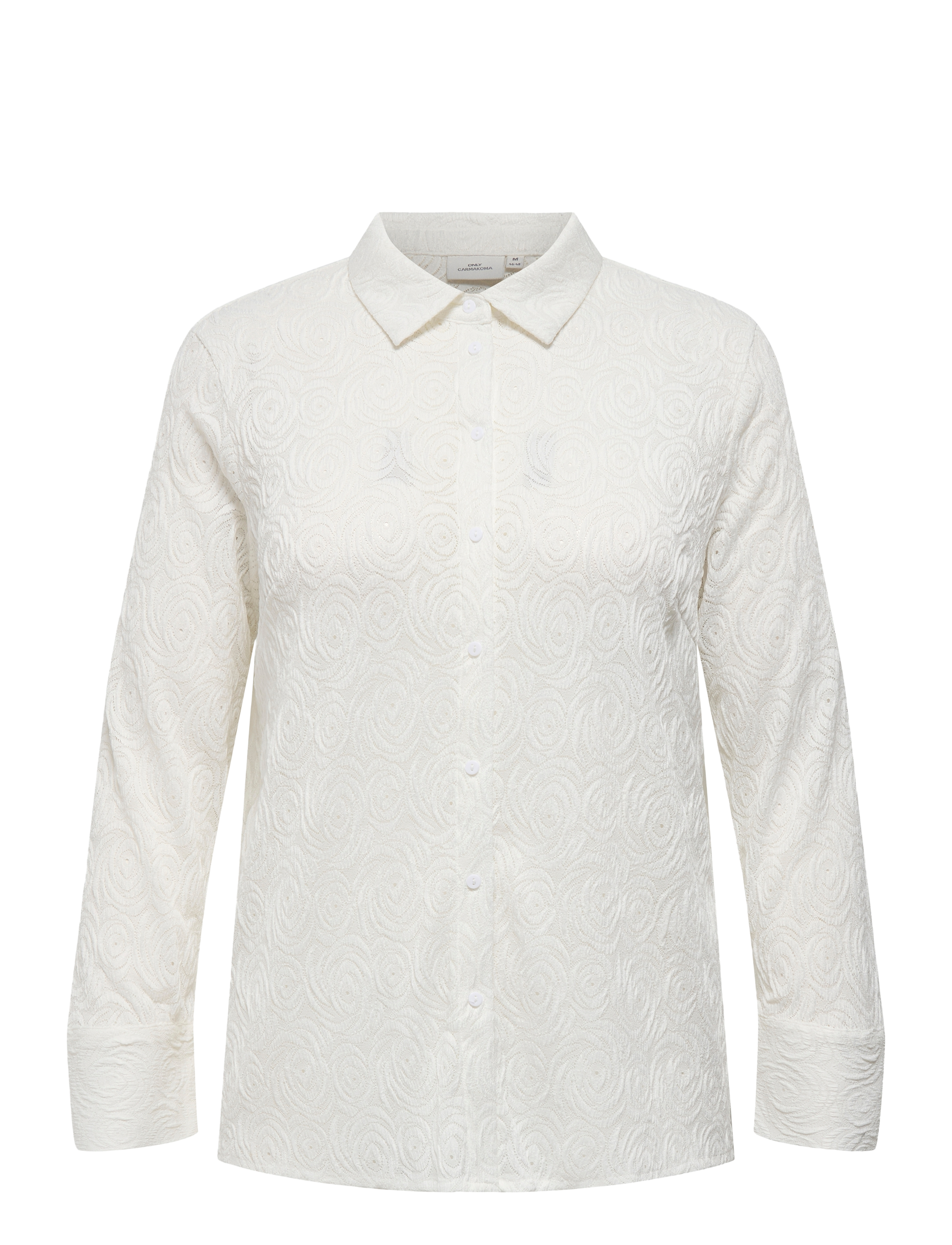 ONLY Carmakoma CARROSIL LS LACE SHIRT JRS - Transitional Layering - CLOUD DANCER / white