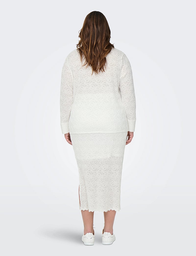 ONLY Carmakoma - CARROSIL LS LACE SHIRT JRS - langärmlige hemden - cloud dancer - 3