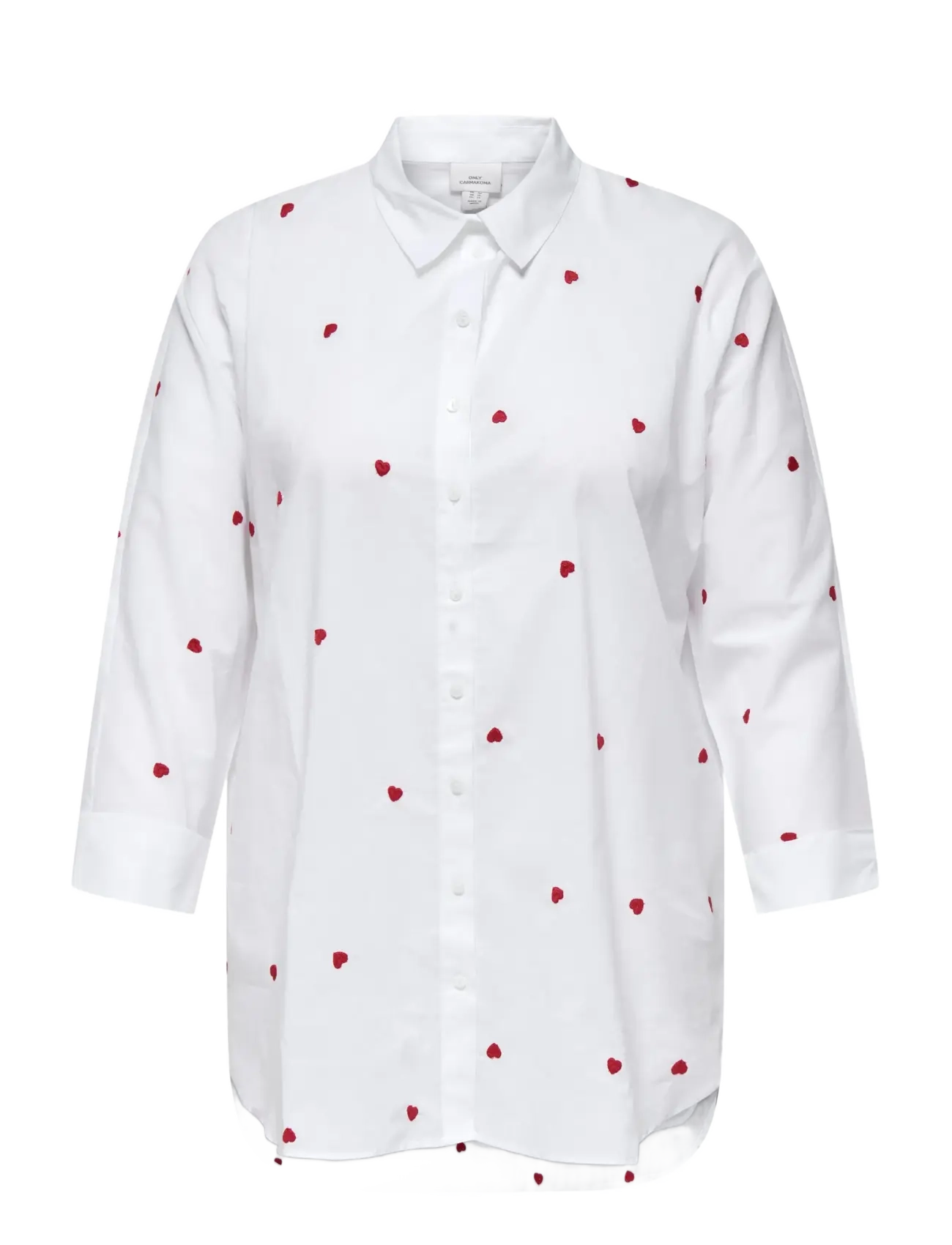 ONLY Carmakoma CARNEW LINA GRACE LS EMB SHIRT WVN NOOS - Bluser & Skjorter - BRIGHT WHITE / white