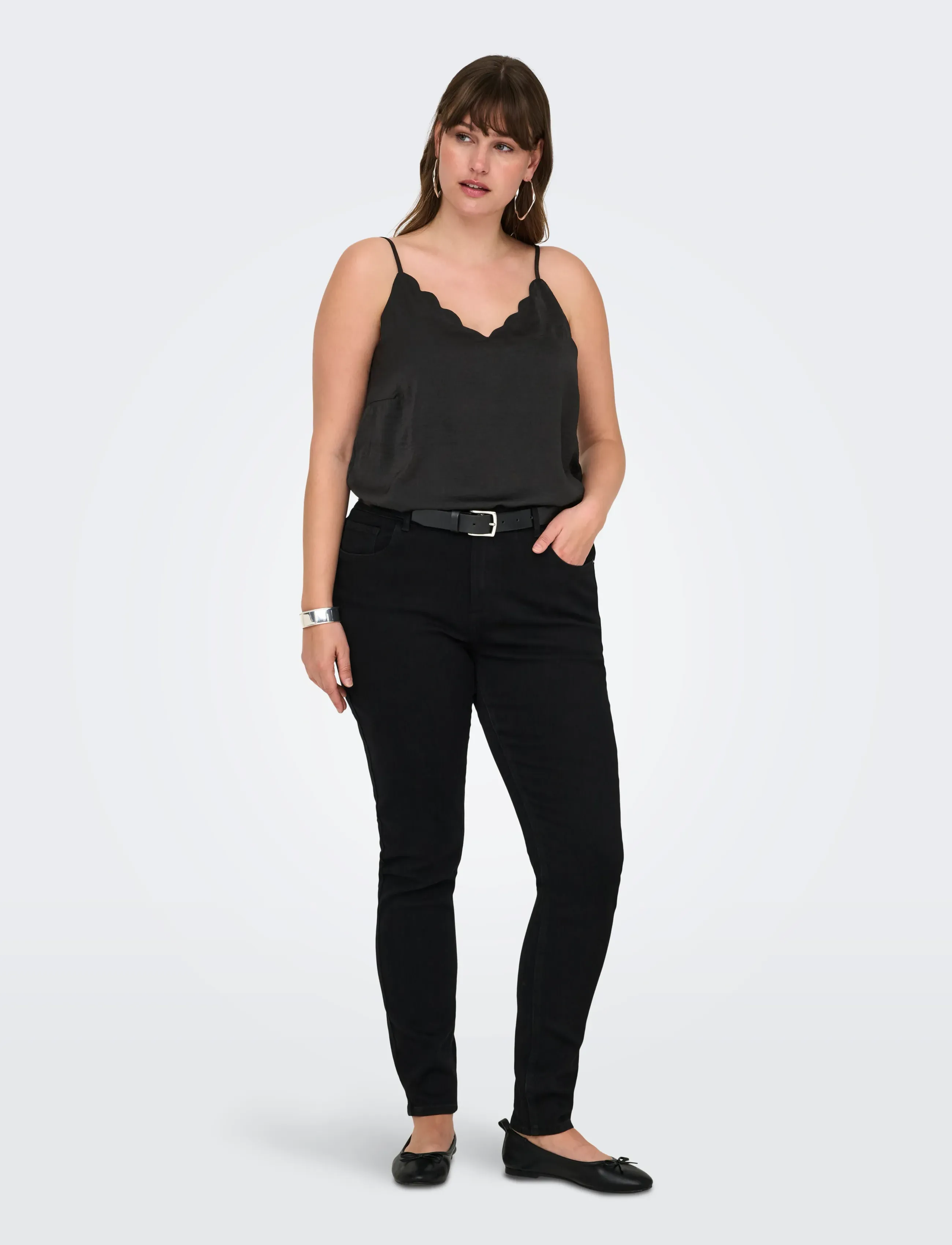 ONLY Carmakoma Cardebbie Singlet Wvn Noos linnen dam – bild 6