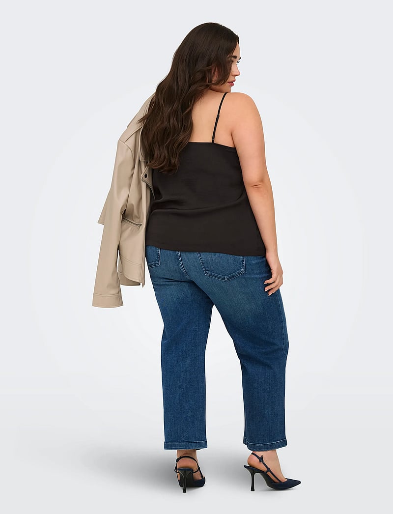 ONLY Carmakoma - CARDEBBIE SINGLET WVN NOOS - tanktops - chocolate torte - 3