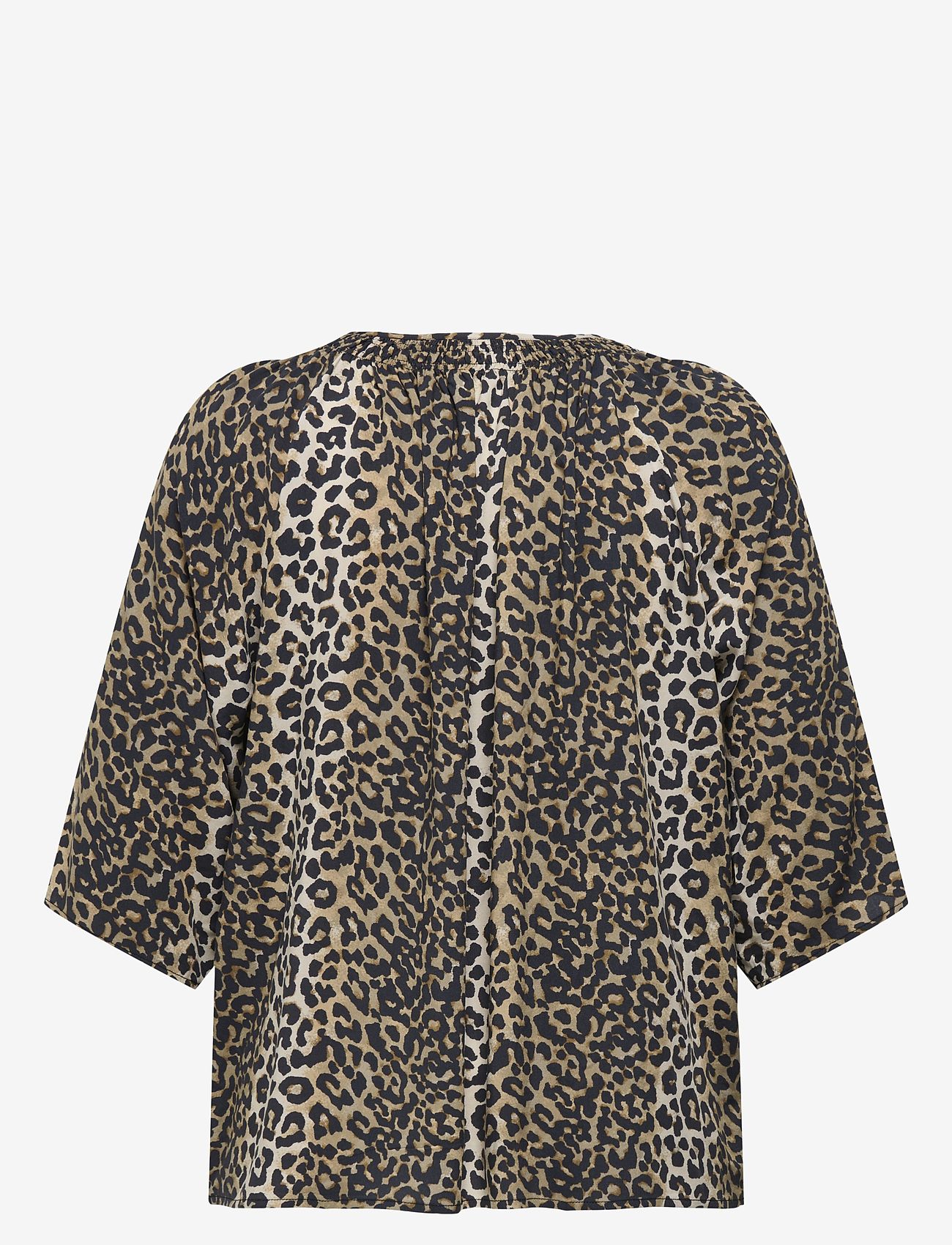 ONLY Carmakoma - CARNOVA LIFE 3/4 TOP AOP - kortärmade blusar - timber wolf - 2