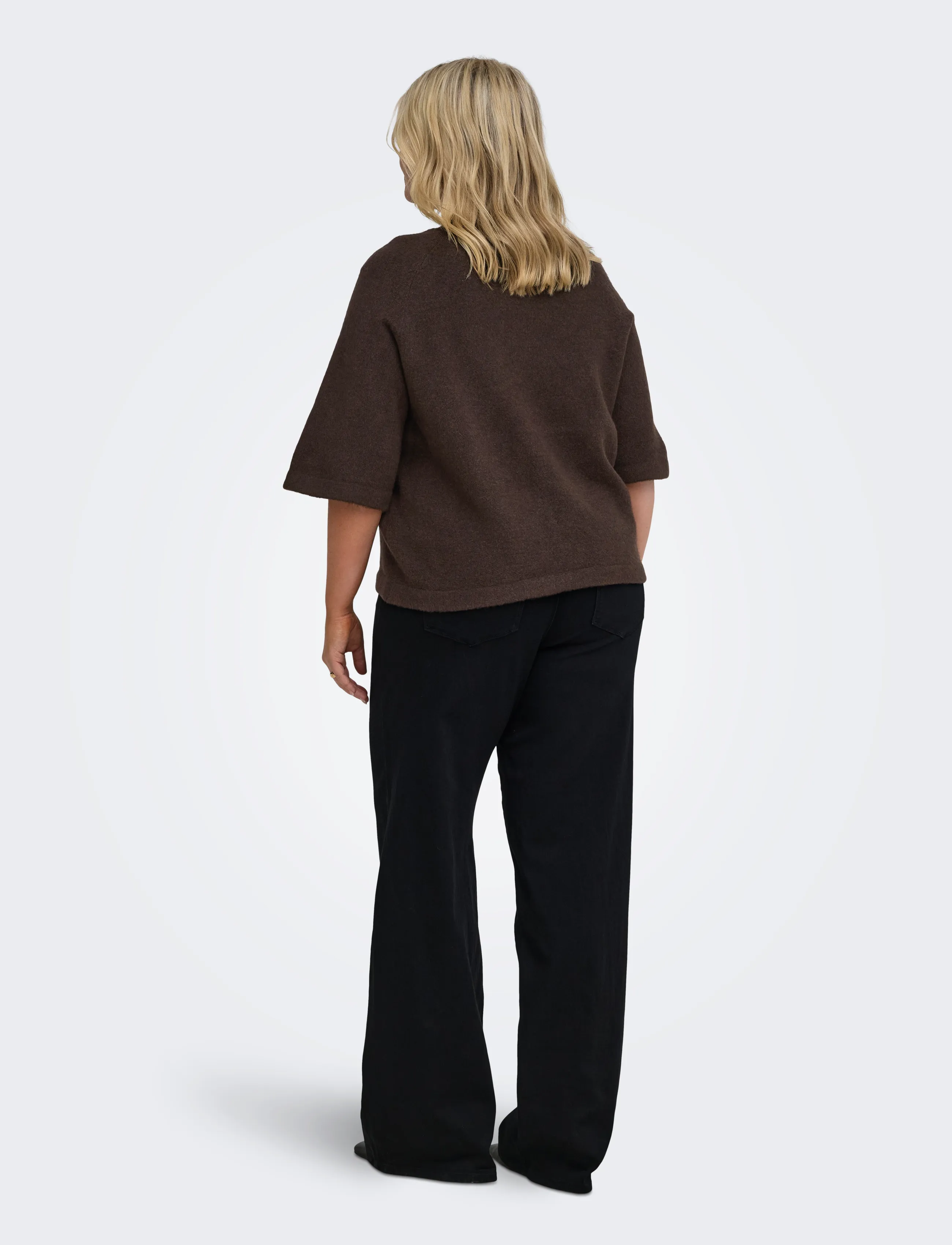 ONLY Carmakoma - CARSIMONI 3/4 PULLOVER KNT NOOS - stickade tröjor - coffee bean - 3