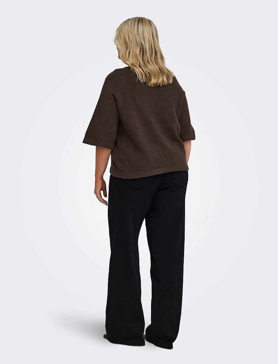 ONLY Carmakoma - CARSIMONI 3/4 PULLOVER KNT NOOS - pullover - coffee bean - 3