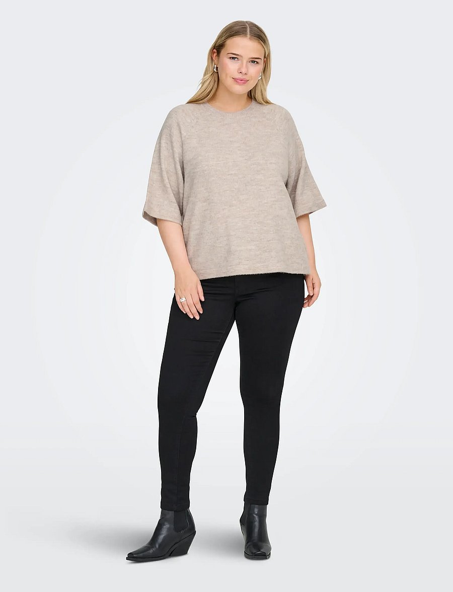 ONLY Carmakoma - CARSIMONI 3/4 PULLOVER KNT NOOS - pullover - pumice stone - 5