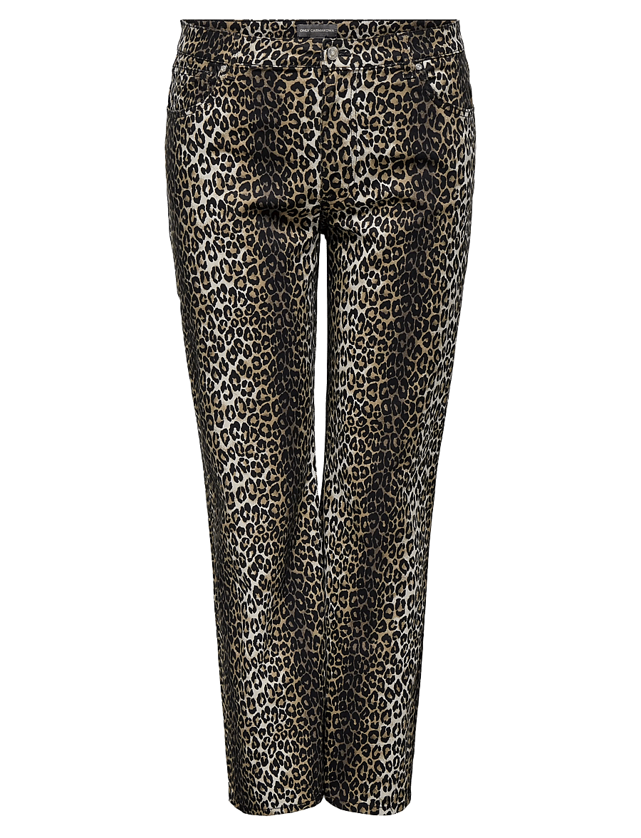 ONLY Carmakoma - CARMADISON HW WIDE AOP LONG PNT - hosen mit weitem bein - black - 1