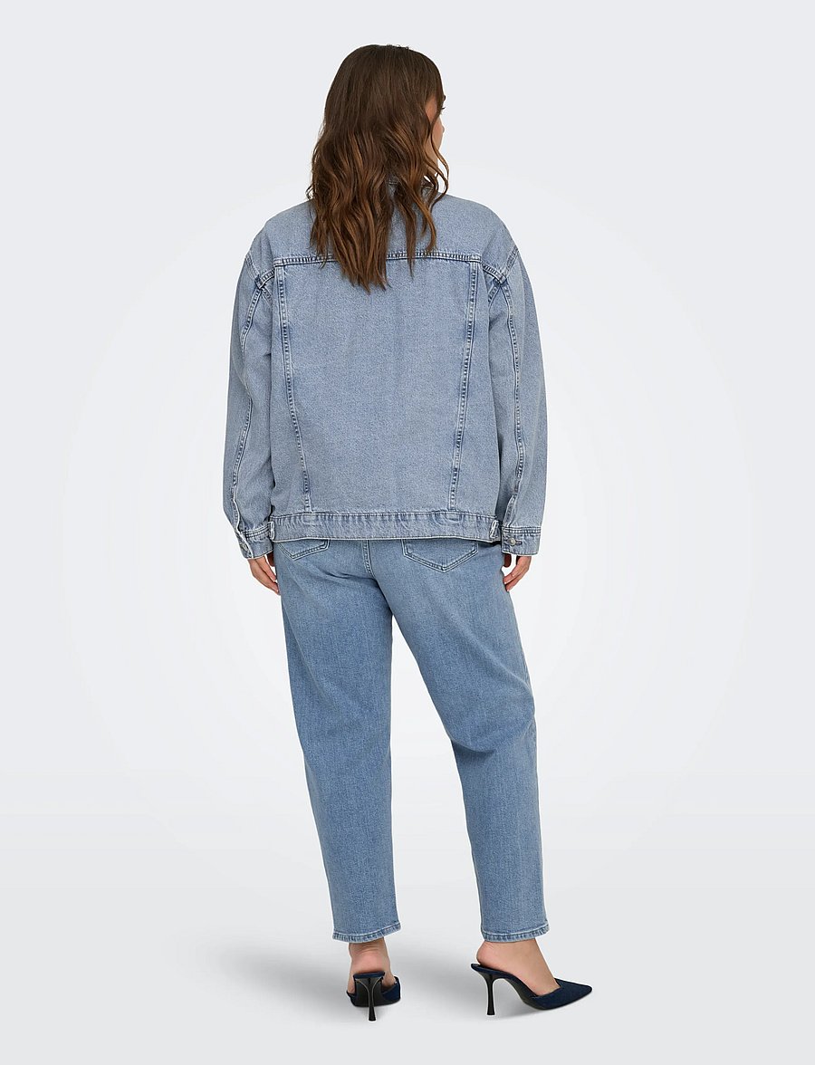 ONLY Carmakoma - CAROCEAN L/S OVERSIZE JKT DNM NOOS - frühlingsjacken - light blue denim - 3