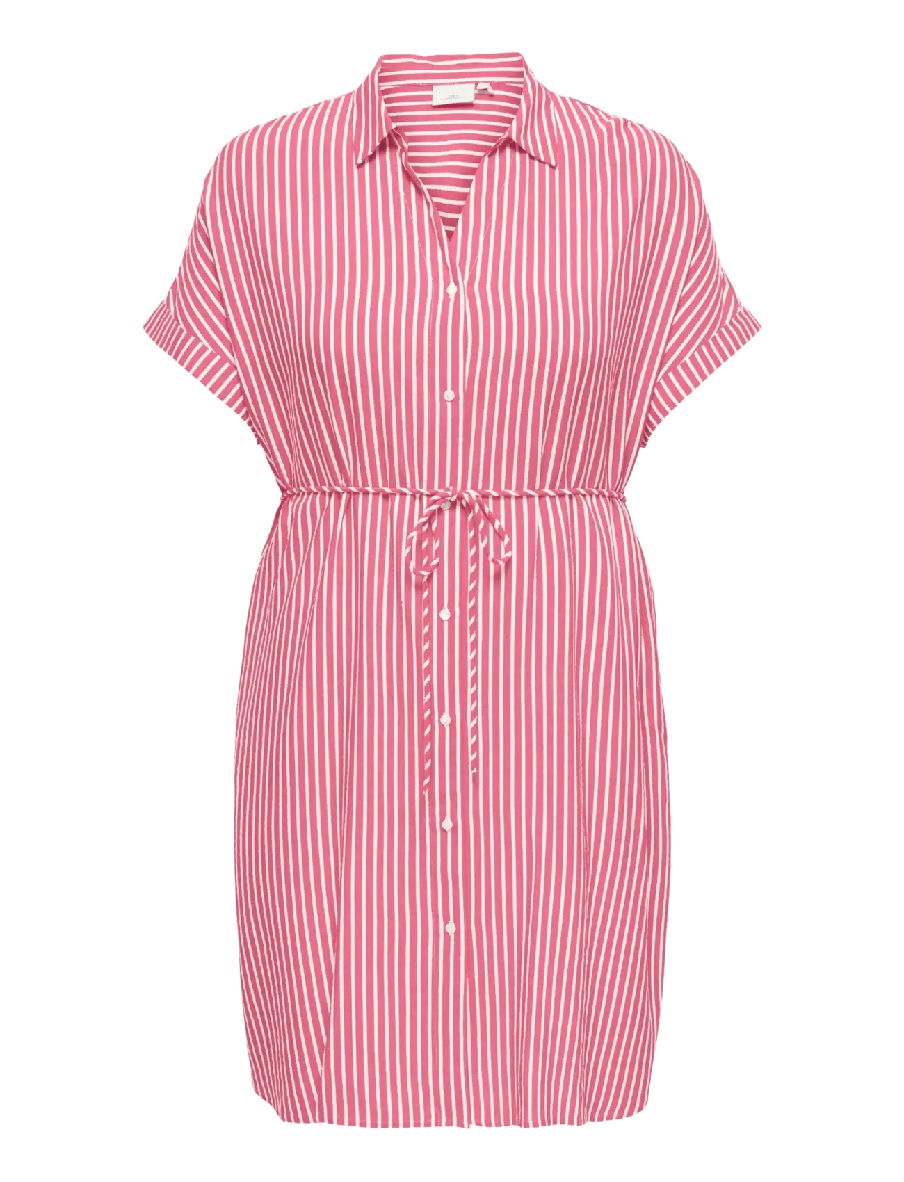ONLY Carmakoma - CARPENNA S/S SHIRT KNEE DRESS WVN - hemdkleider - raspberry - 1