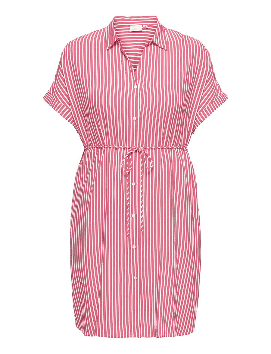 ONLY Carmakoma - CARPENNA S/S SHIRT KNEE DRESS WVN - hemdkleider - raspberry - 1