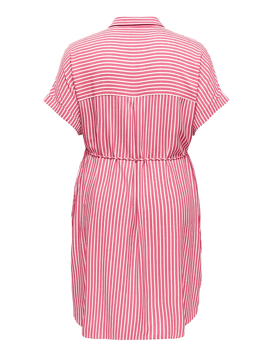 ONLY Carmakoma - CARPENNA S/S SHIRT KNEE DRESS WVN - hemdkleider - raspberry - 2