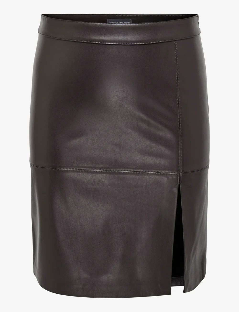 ONLY Carmakoma - CAROLINE FAUX LEATHER SKIRT OTW - pennkjolar - chocolate torte - 1