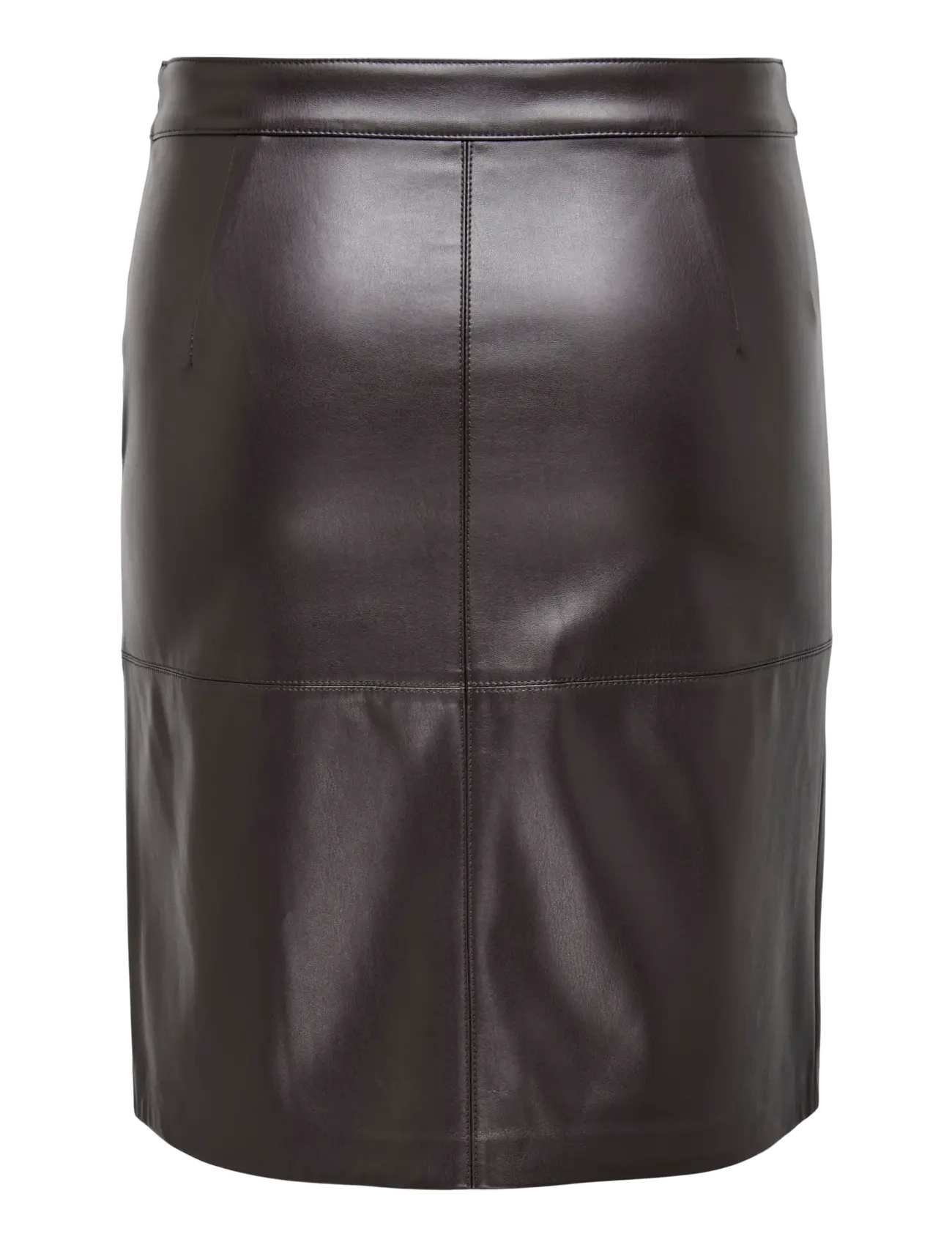 ONLY Carmakoma - CAROLINE FAUX LEATHER SKIRT OTW - jupes crayon - chocolate torte - 2