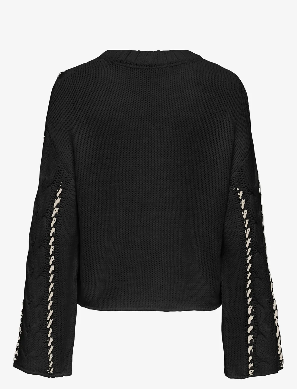 ONLY Carmakoma - CARTESSA CABEL STITCH LS O-NECK KNT - peysur - black - 1