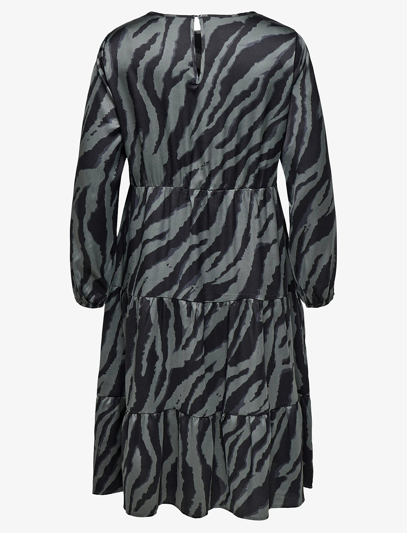 ONLY Carmakoma - CARZORRA L/S O-NECK DRESS WVN - midikleider - black - 2