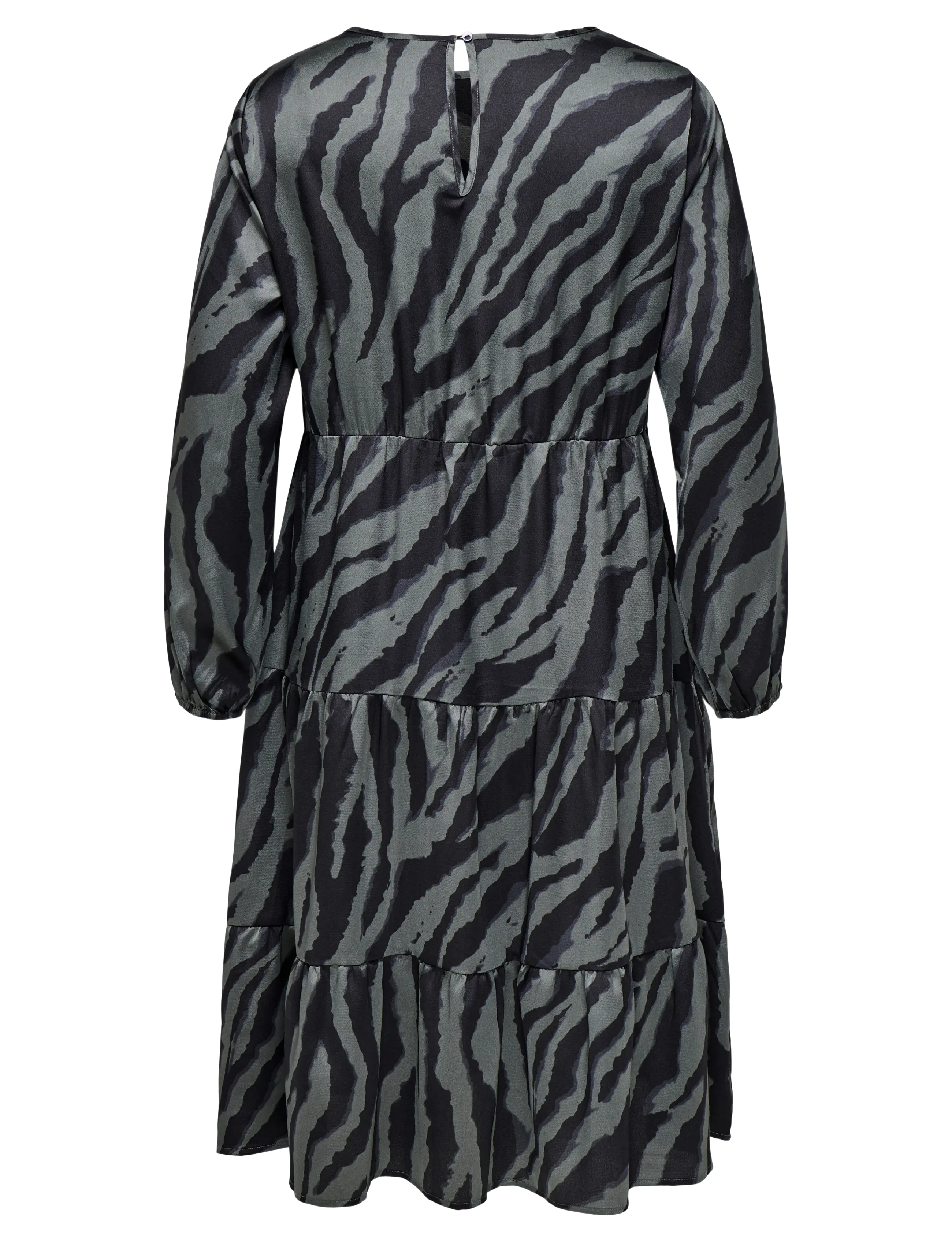 ONLY Carmakoma - CARZORRA L/S O-NECK DRESS WVN - robes midi - black - 2