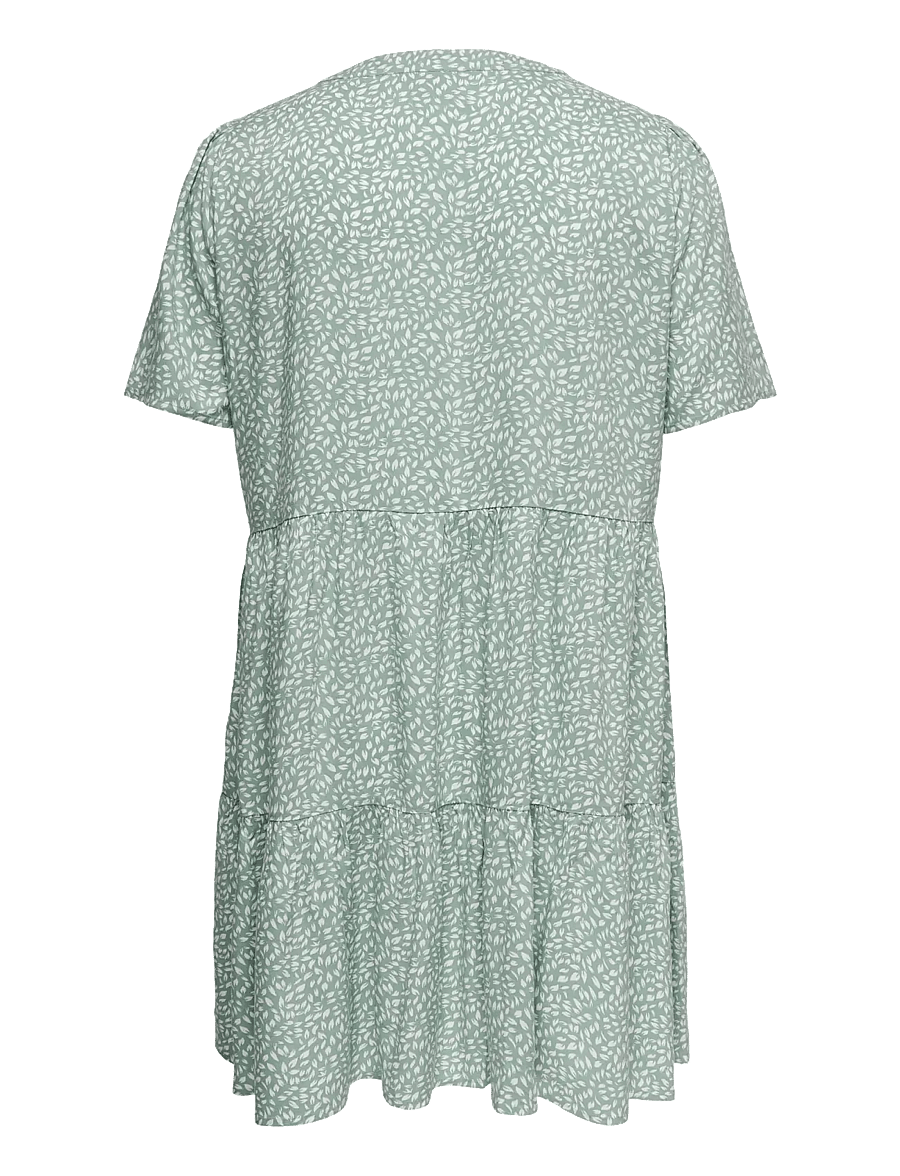 ONLY Carmakoma - CARZALLY S/S THEA TUNIC DRESS AOP NOOS - korte kjoler - chinois green - 2