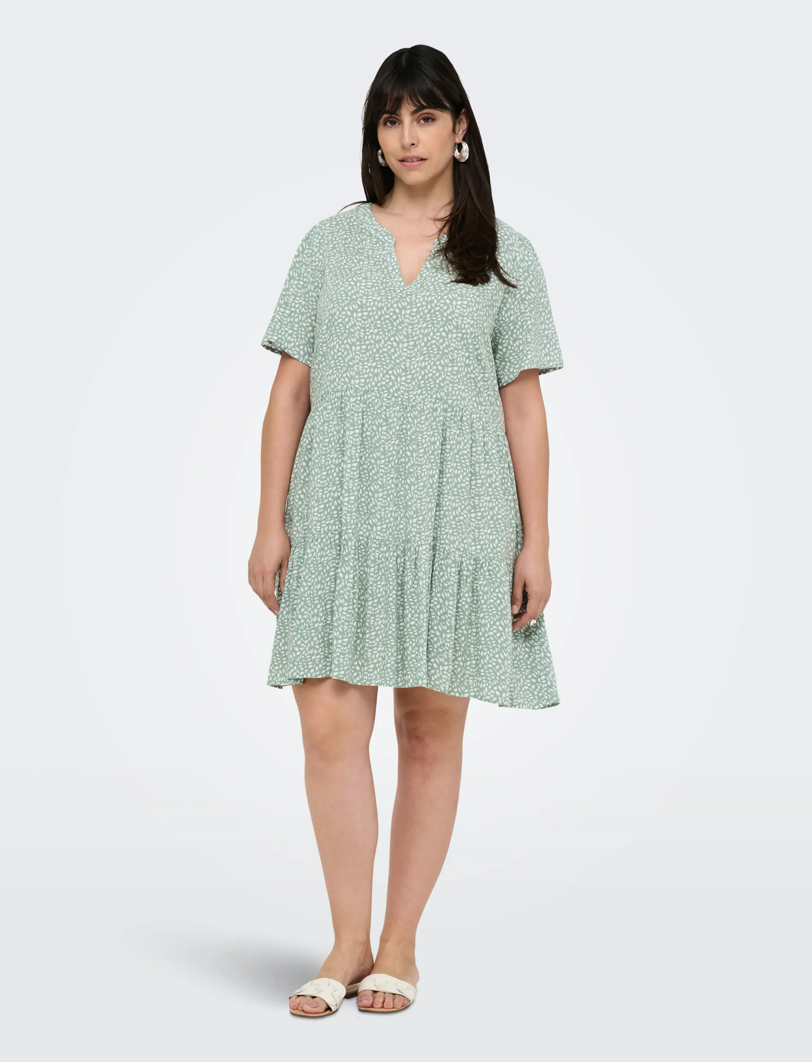 ONLY Carmakoma CARZALLY S/S THEA TUNIC DRESS NOOS - Dresses - CHINOIS GREEN / green