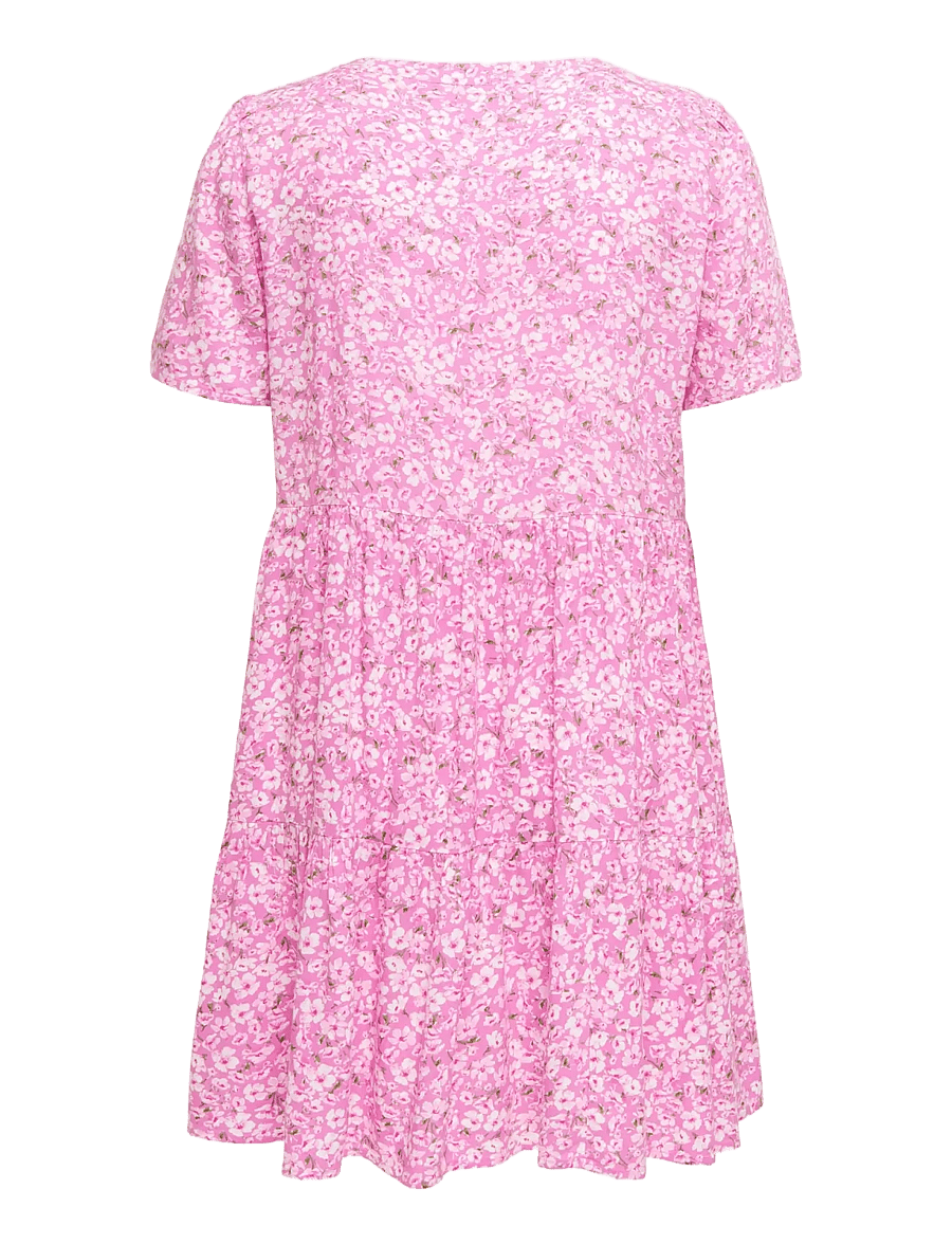 ONLY Carmakoma - CARZALLY S/S THEA TUNIC DRESS NOOS - kurze kleider - fuchsia pink - 2