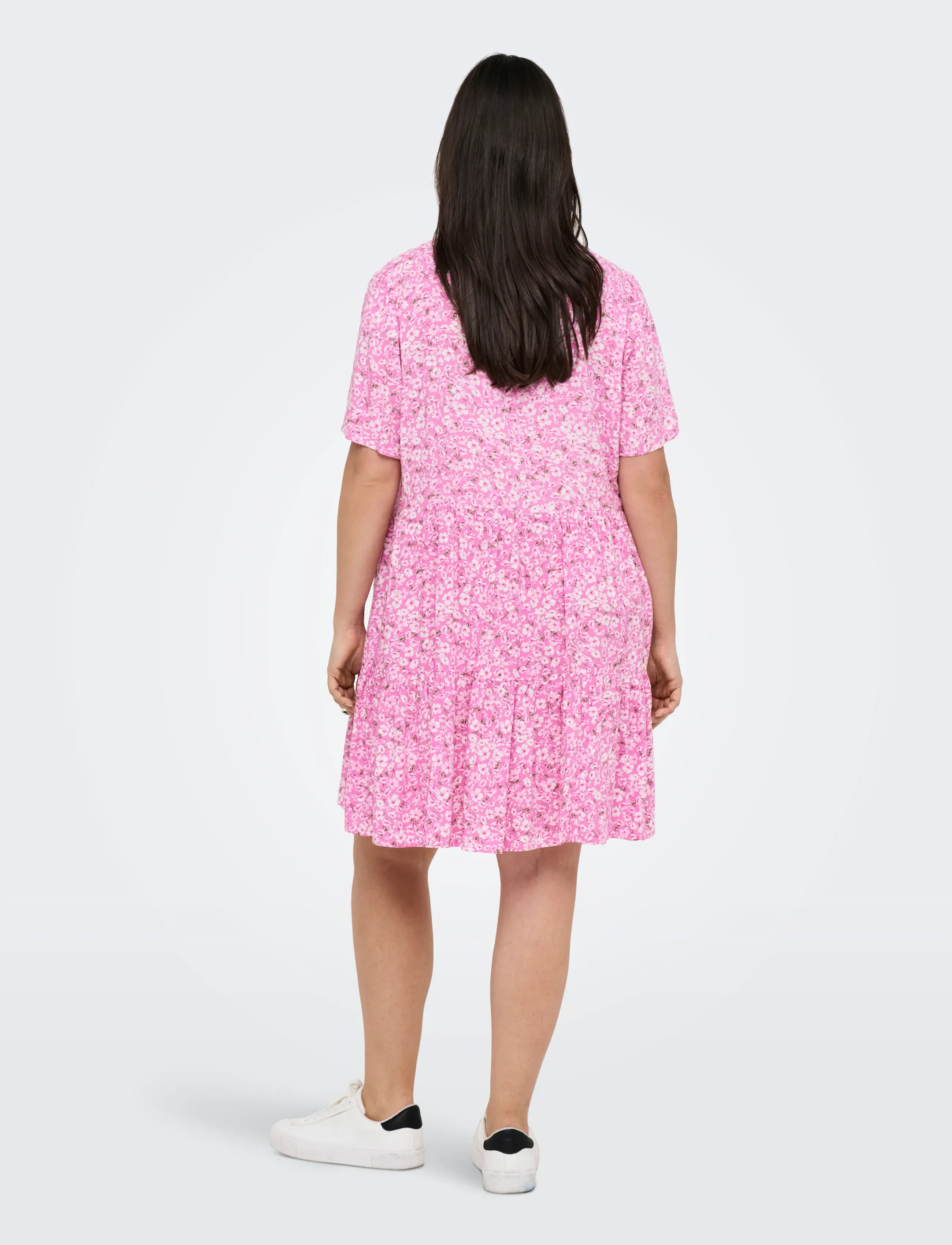 ONLY Carmakoma - CARZALLY S/S THEA TUNIC DRESS NOOS - kurze kleider - fuchsia pink - 3