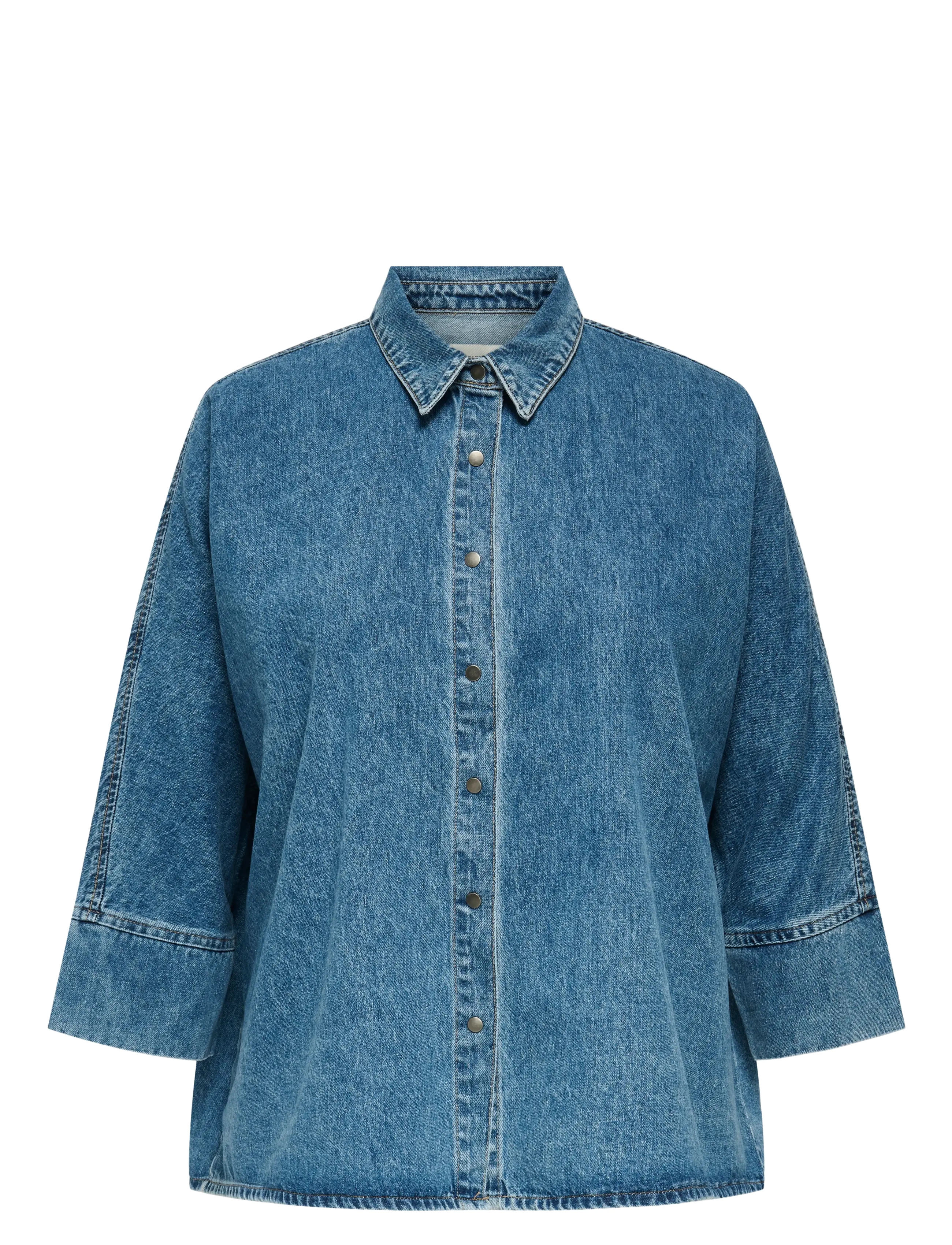 ONLY Carmakoma CARGRACE 3/4 DNM SHIRT TAI NOOS - Skjorter - MEDIUM BLUE DENIM / blue