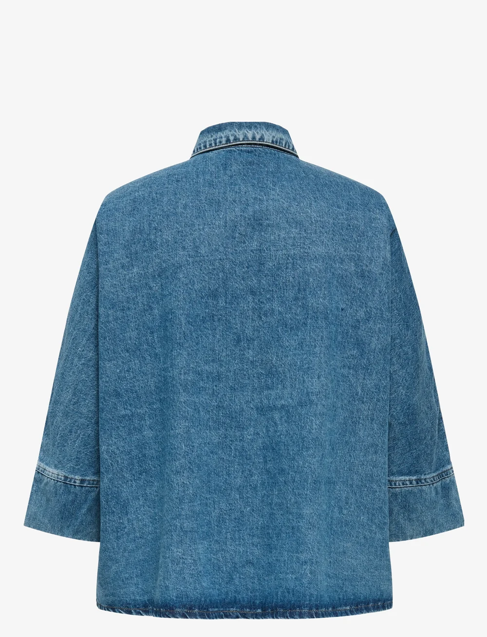 ONLY Carmakoma - CARGRACE 3/4 DNM SHIRT TAI NOOS - denim shirts - medium blue denim - 2