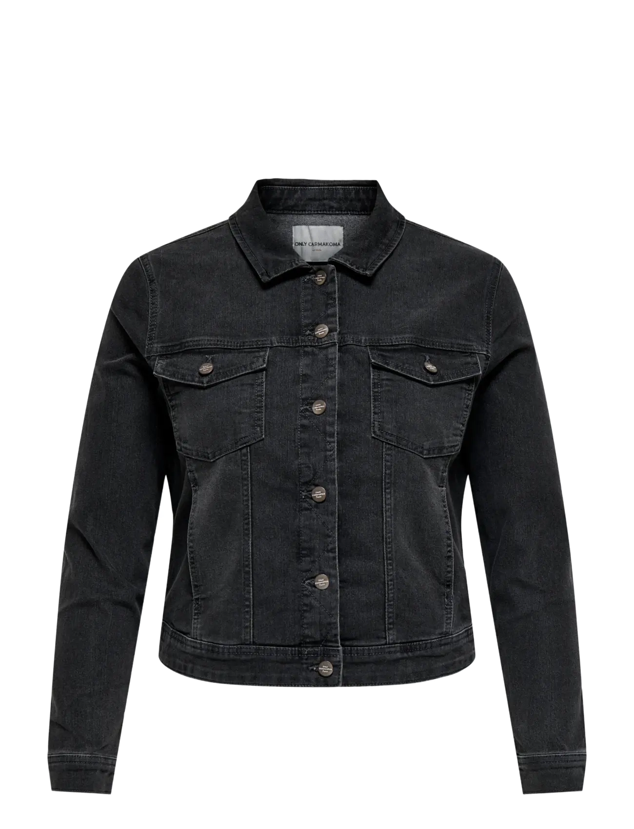 ONLY Carmakoma CARWESPA LS DGD JACKET DNM - Jacken & Mäntel - DARK GREY DENIM / black