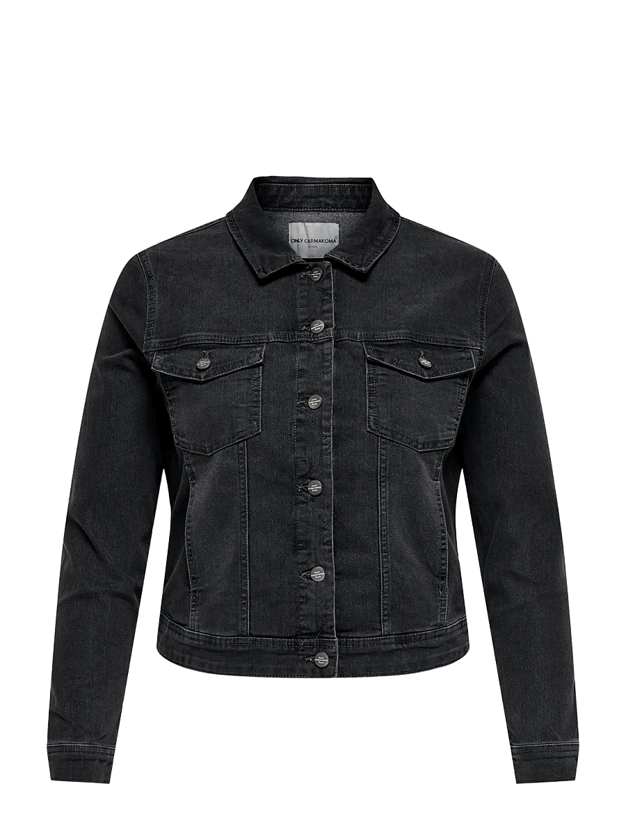 ONLY Carmakoma - CARWESPA LS DGD JACKET DNM - teksatagid - dark grey denim - 1