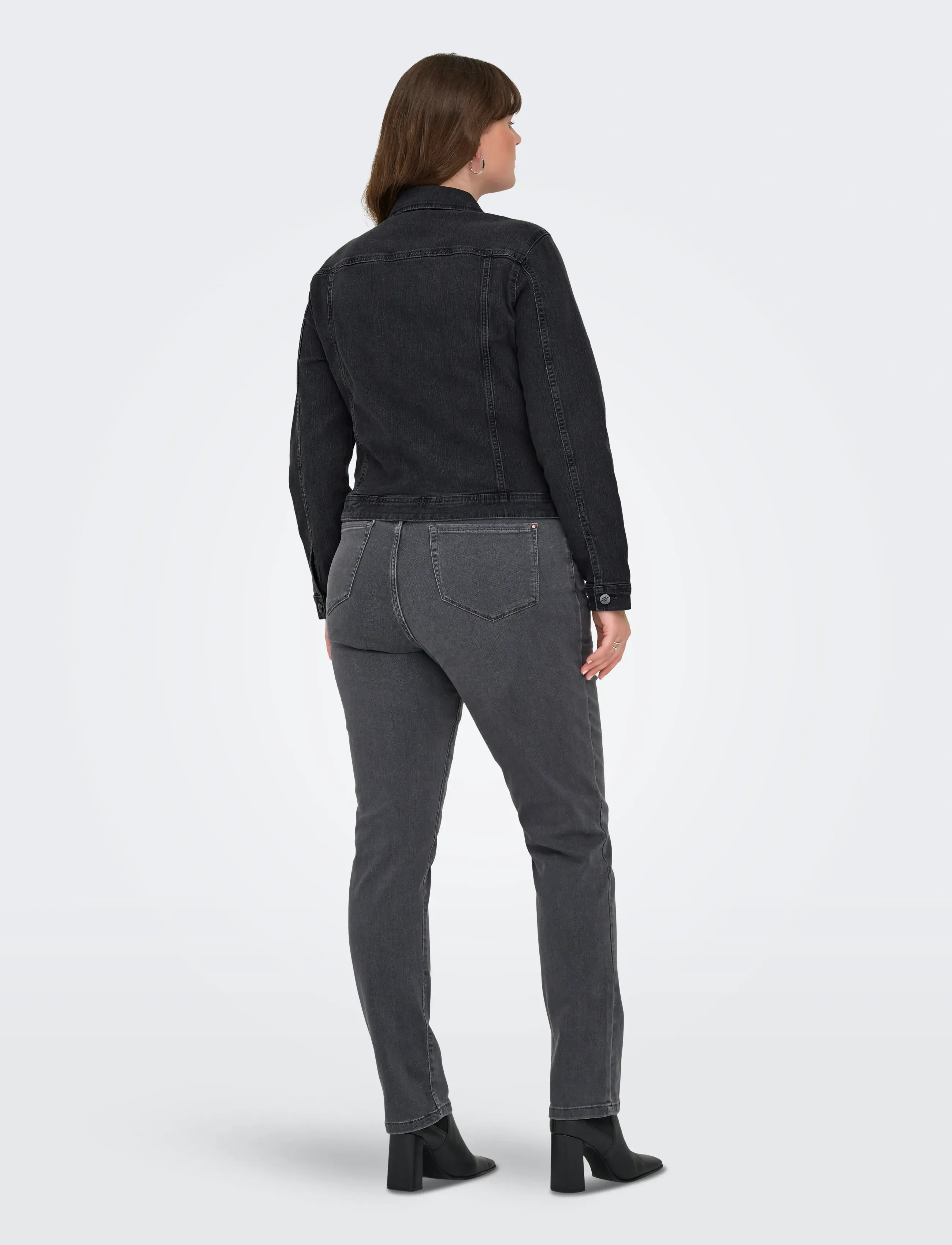 ONLY Carmakoma - CARWESPA LS DGD JACKET DNM - forårsjakker - dark grey denim - 2