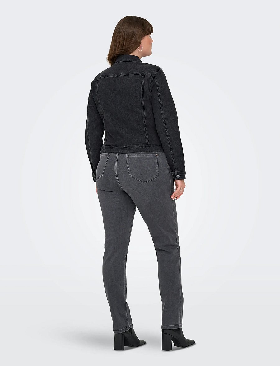 ONLY Carmakoma - CARWESPA LS DGD JACKET DNM - teksatagid - dark grey denim - 2