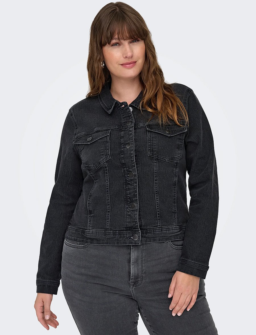 ONLY Carmakoma - CARWESPA LS DGD JACKET DNM - teksatagid - dark grey denim - 5