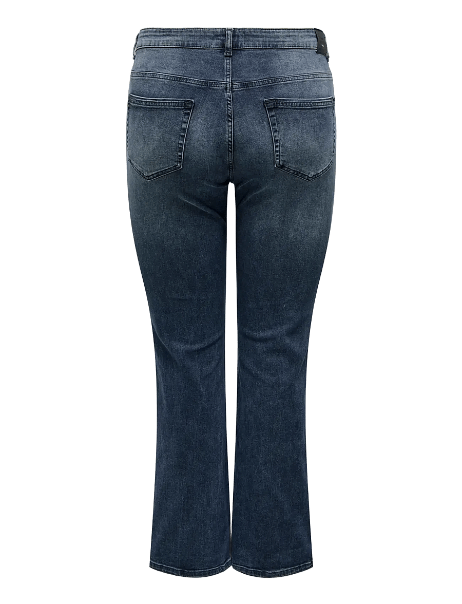 ONLY Carmakoma - CARWILLY HW FLARED DNM REA409 NOOS - schlaghosen - blue black denim - 2