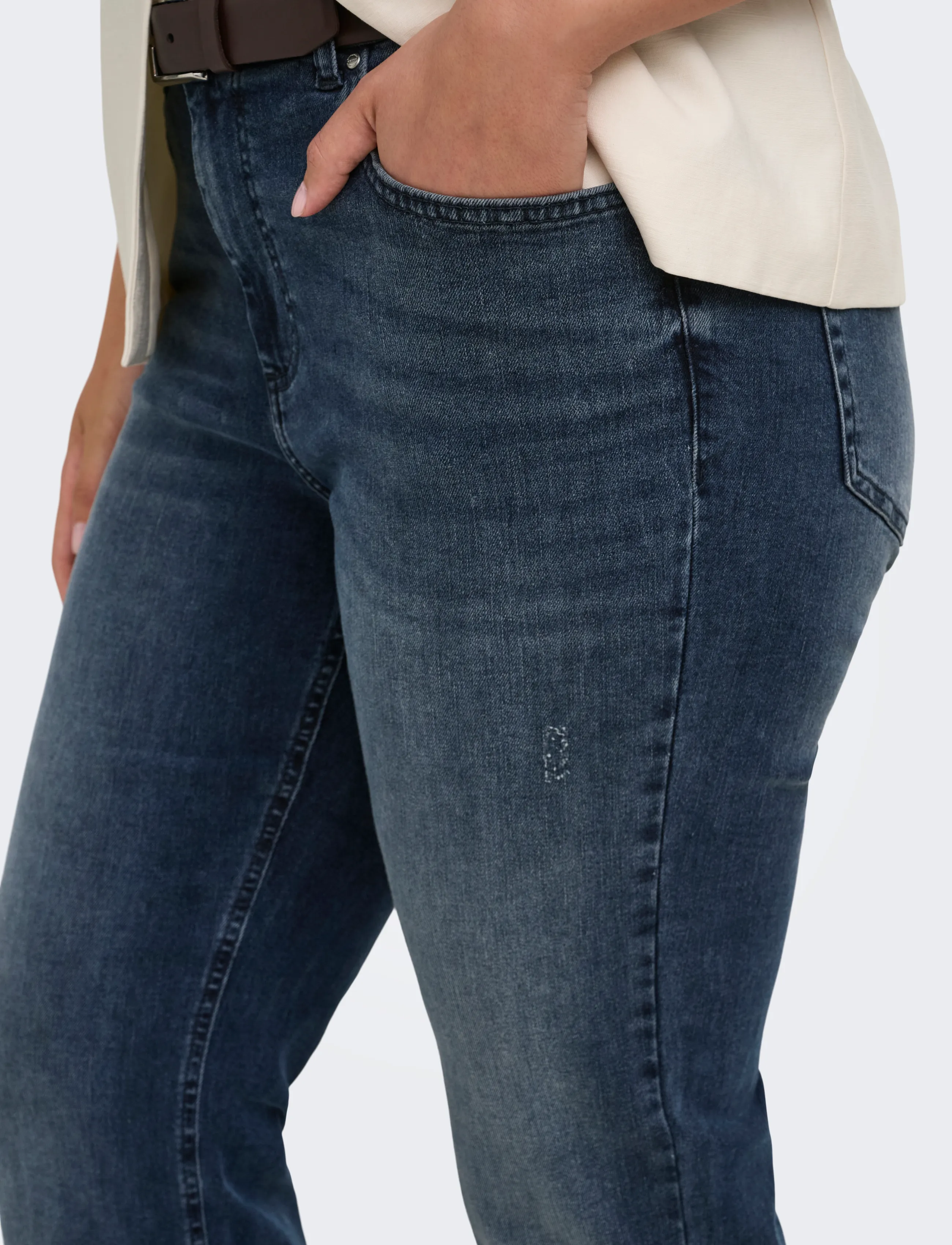 ONLY Carmakoma - CARWILLY HW FLARED DNM REA409 NOOS - schlaghosen - blue black denim - 5