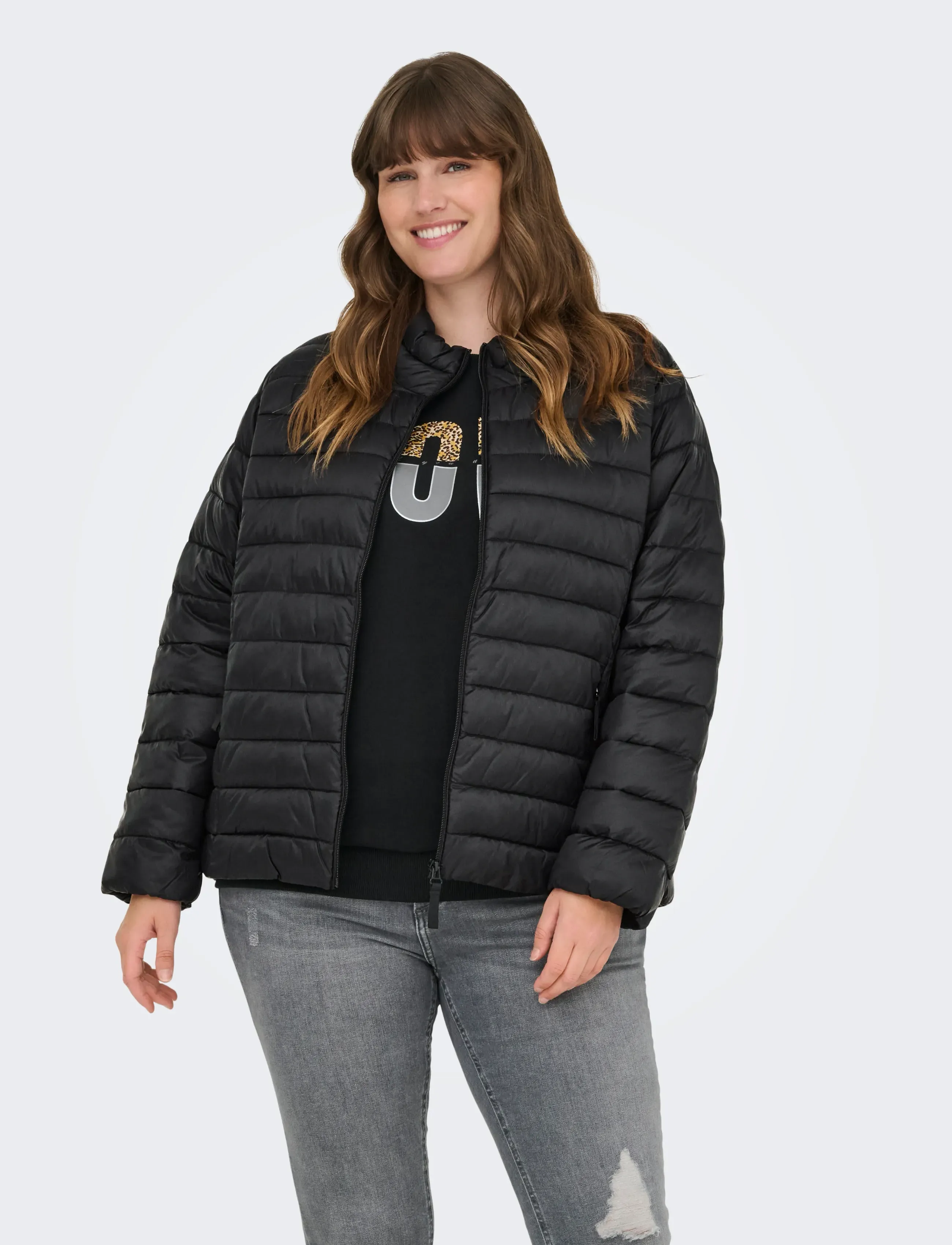 ONLY Carmakoma CARTAHIA LW QUILTED JACKET OTW NOOS - Steppjacken - BLACK / black