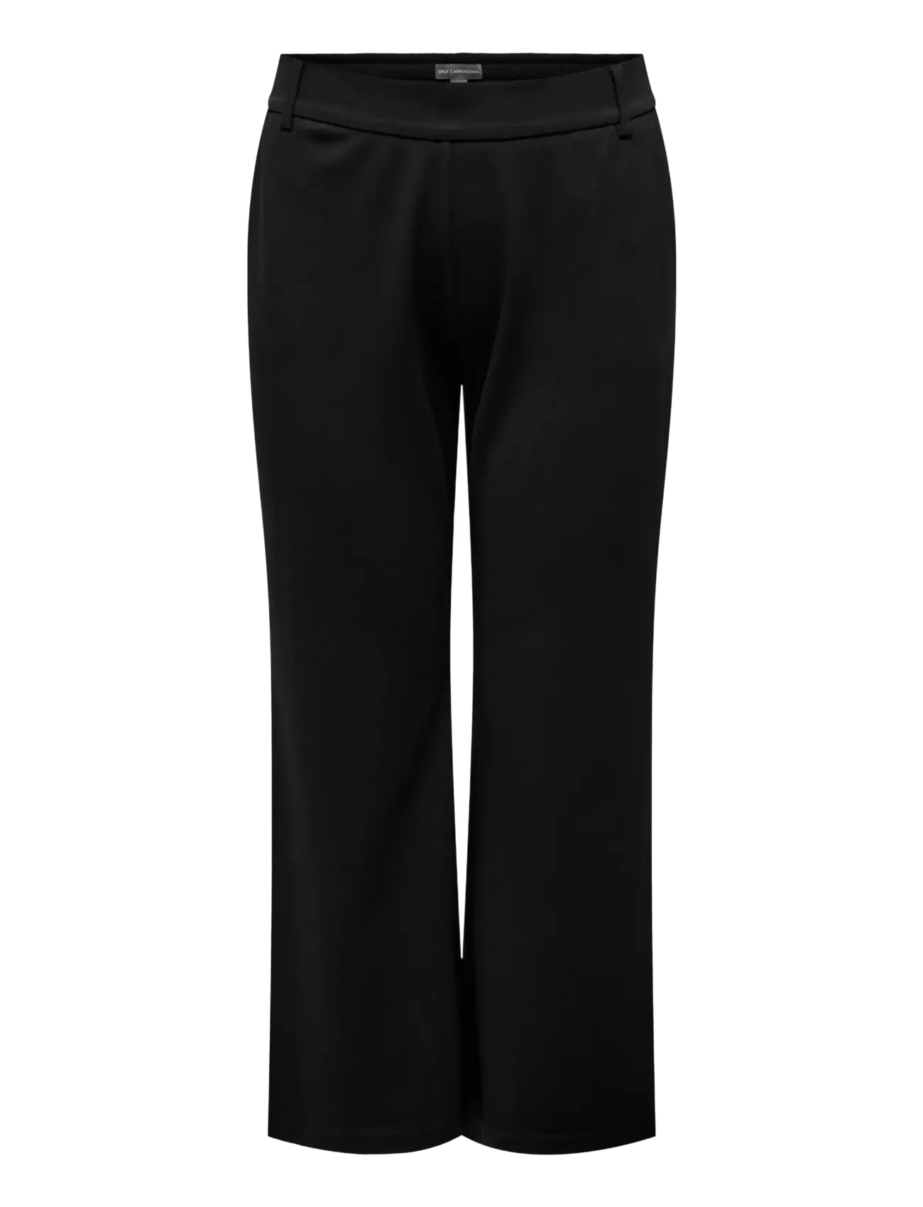 ONLY Carmakoma CARGOLDTRASH LIFE MW STRAIGHT PANT NOOS - Riided - BLACK / black